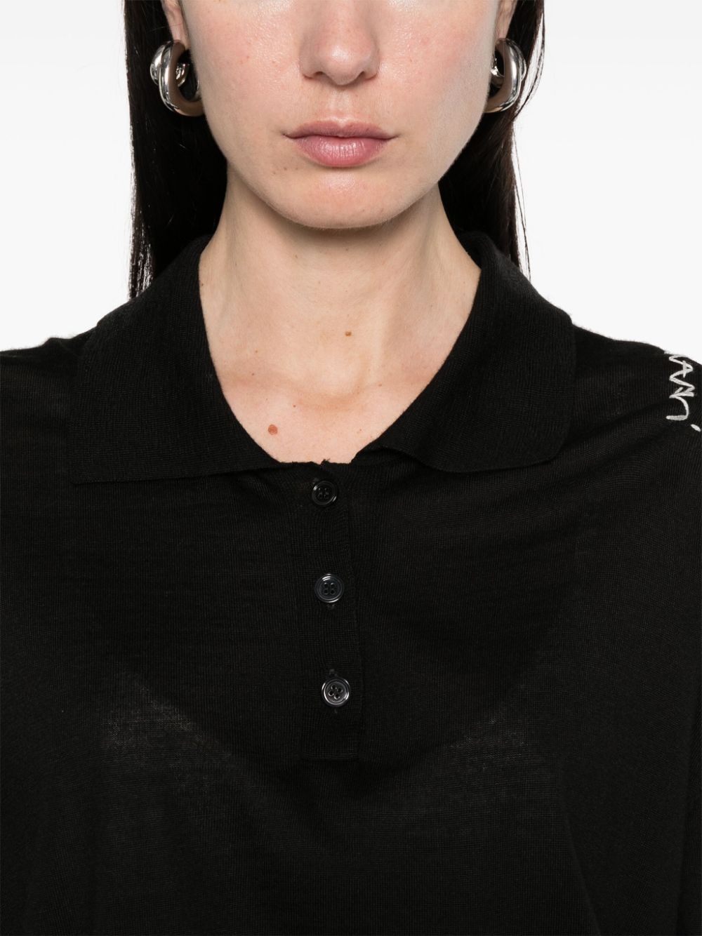 knitted polo top - 5