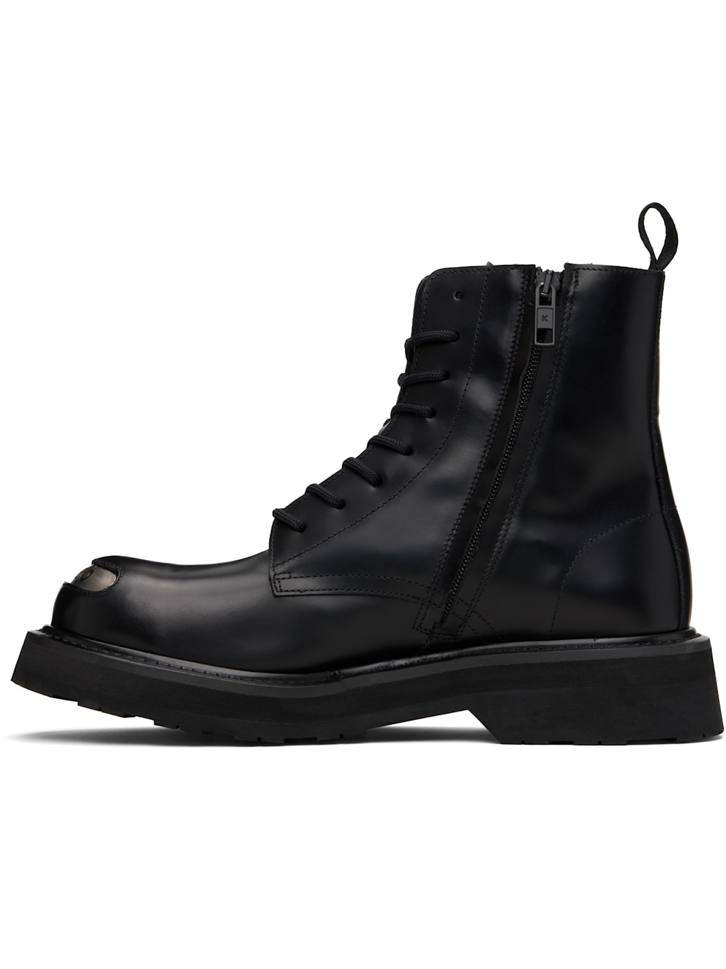 Black Kenzo Paris KENZOSMILE Lace Up Boots - 3