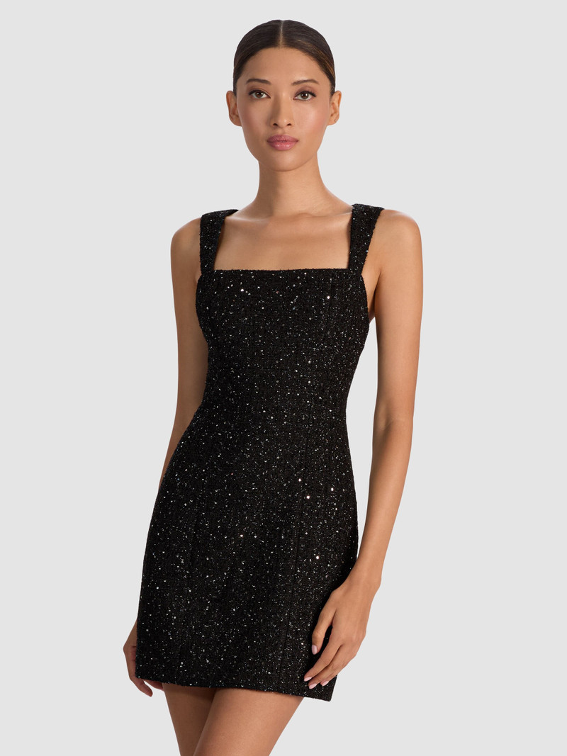 KERIA EMBELLISHED TWEED MINI DRESS 5