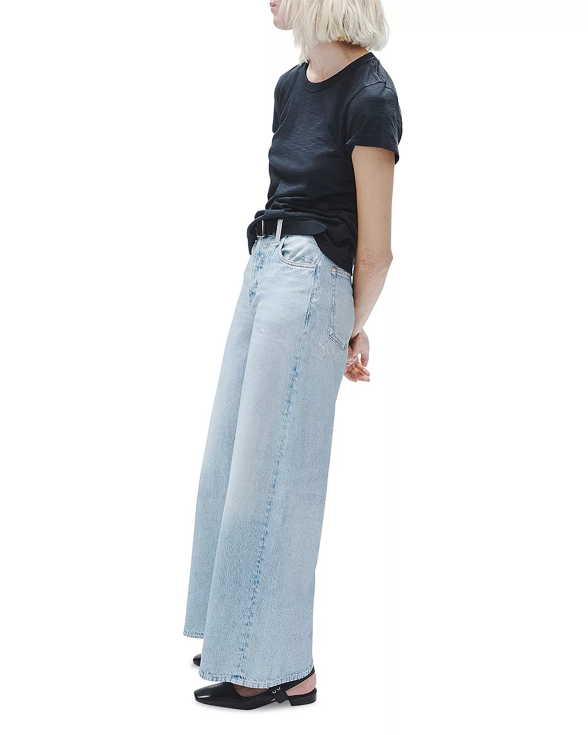 Miramar Sofie Cropped Cotton Terry Sweatpant Jeans in Meadowblue - 4