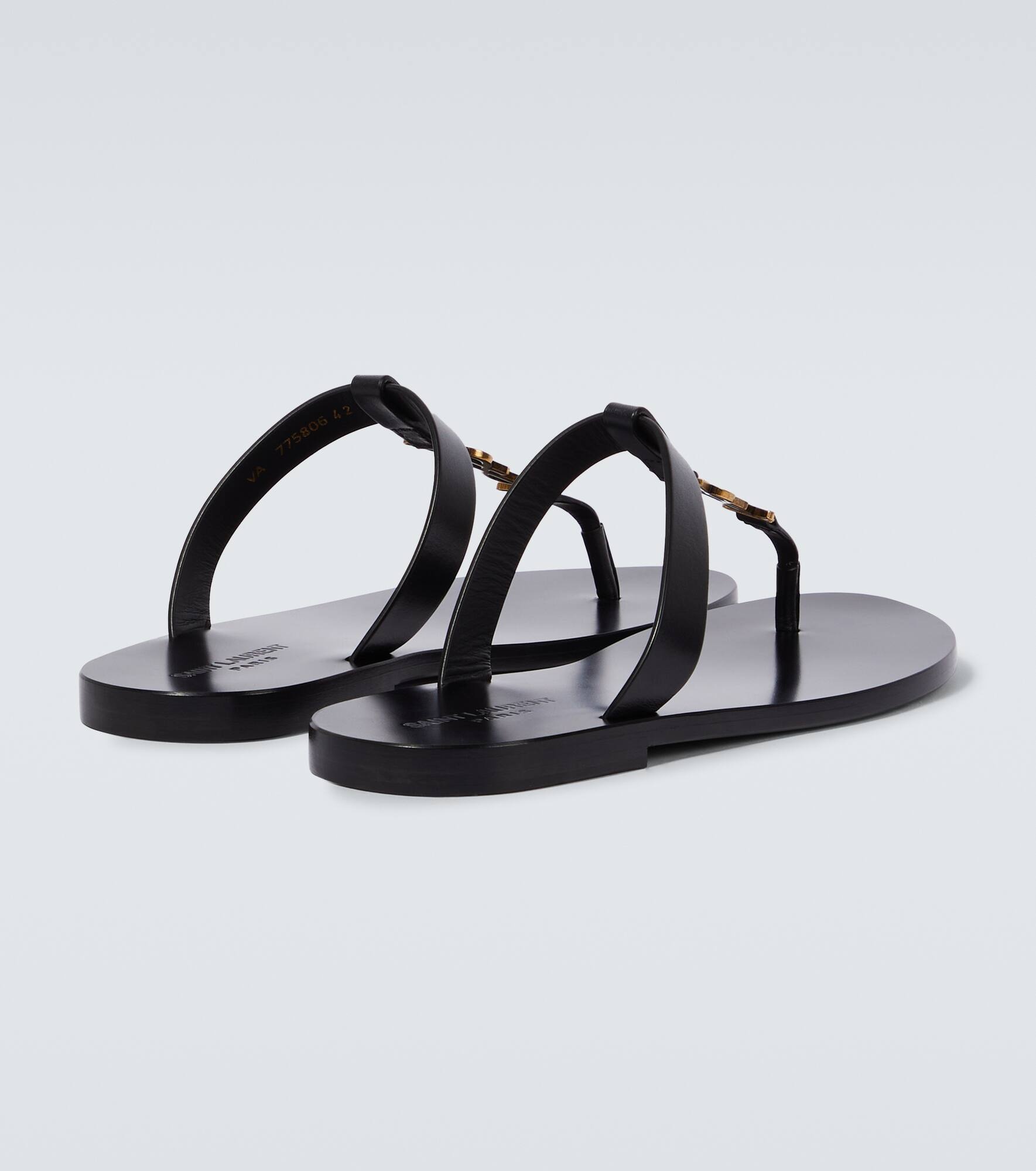 Cassandre leather thong sandals - 5