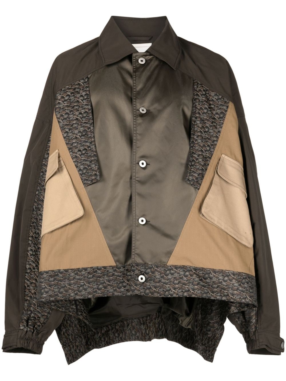 lightweight panelled shirt jacket - 1