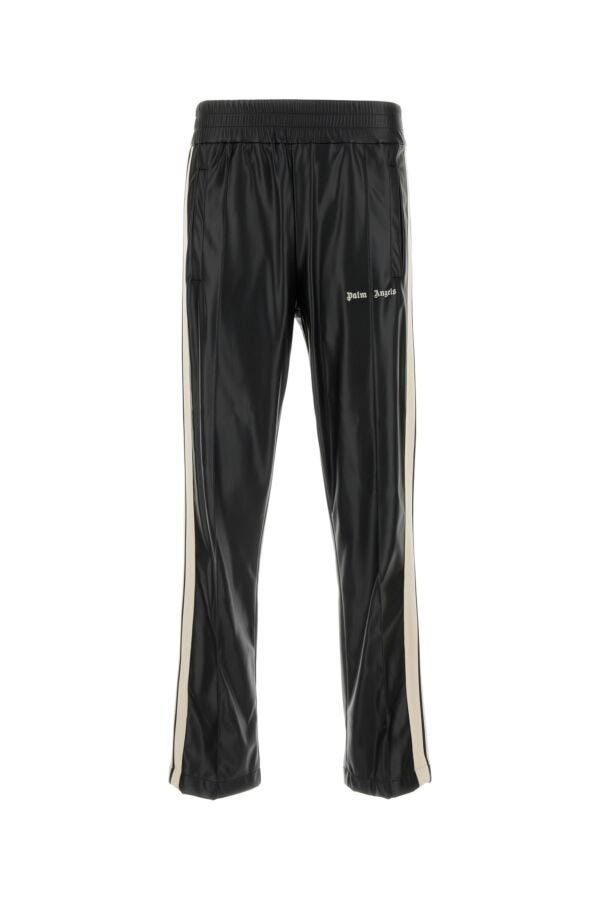 Black synthetic leather pant - 1