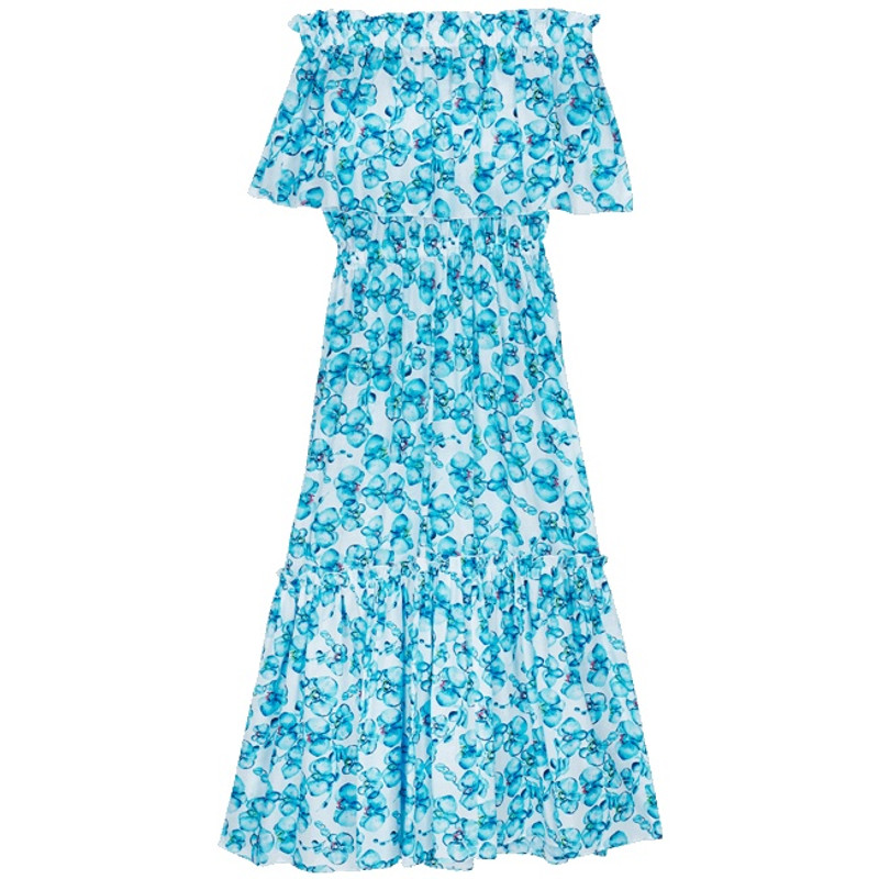 Women Off the Shoulder Long Dress Orchidees 1