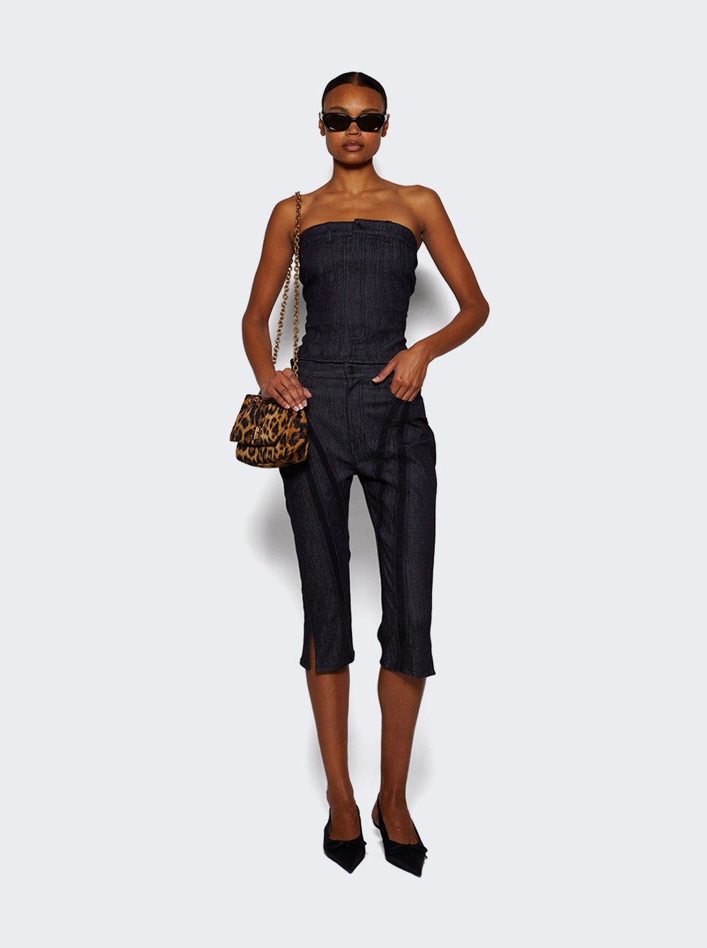 Capri Jeans Raw Blue And Black - 2