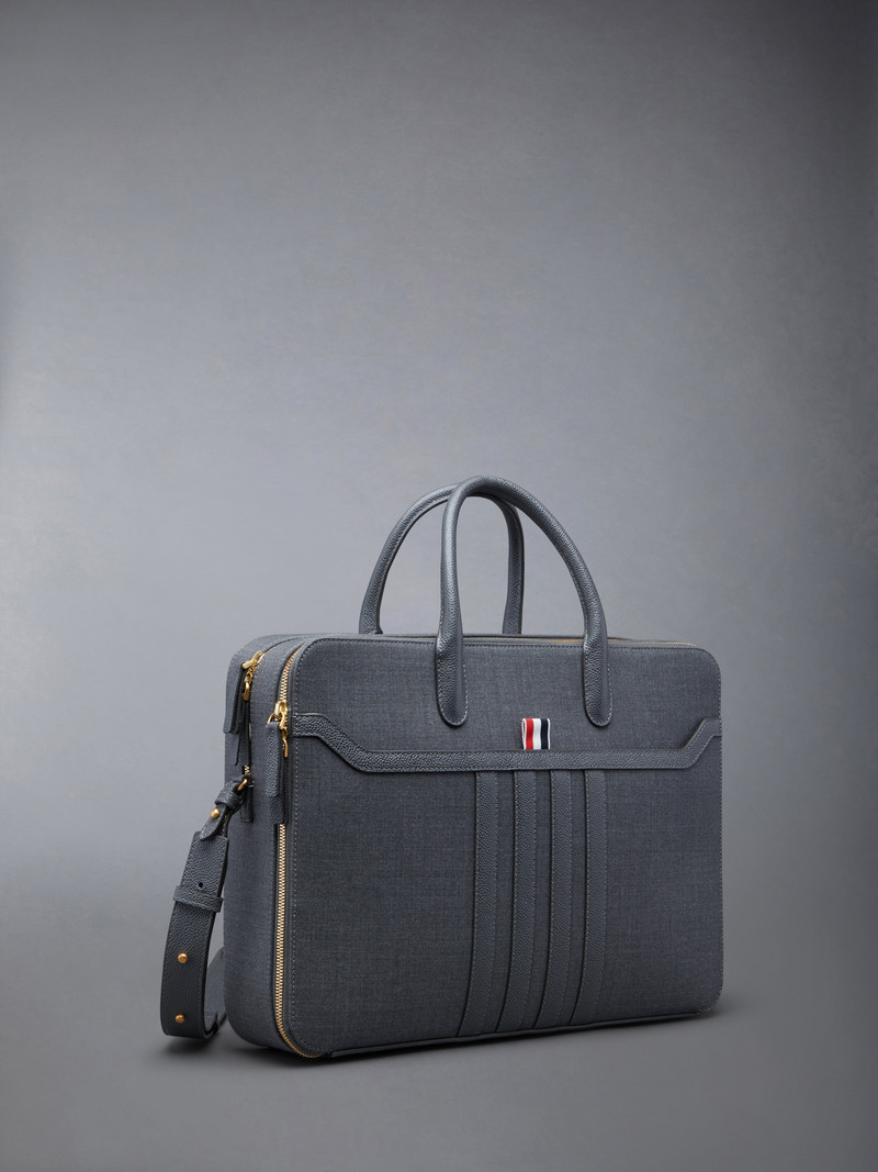 Thom Browne WOOL 4-BAR BUSINESS BAG outlook