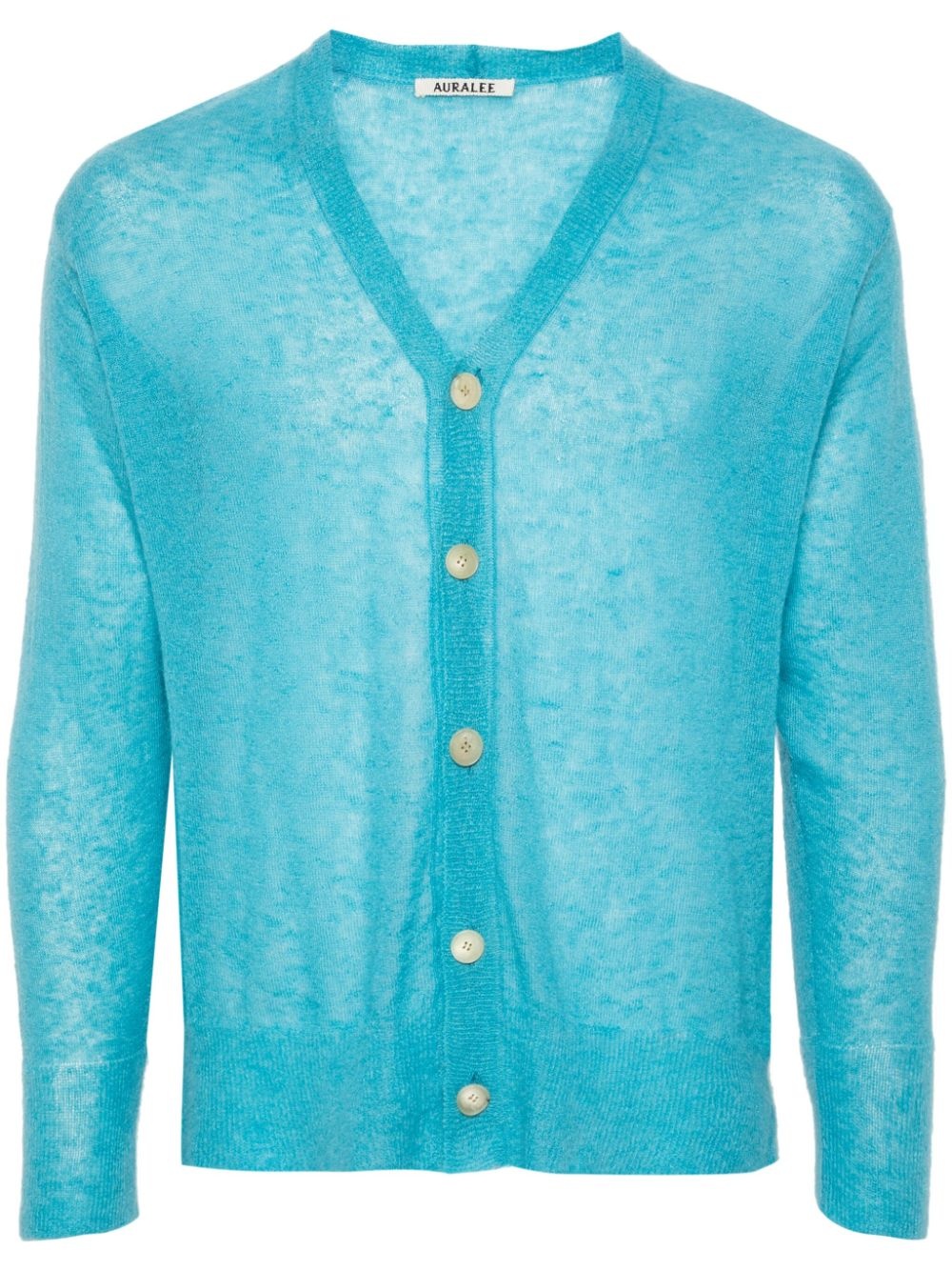 semi-sheer mohair blend cardigan - 1