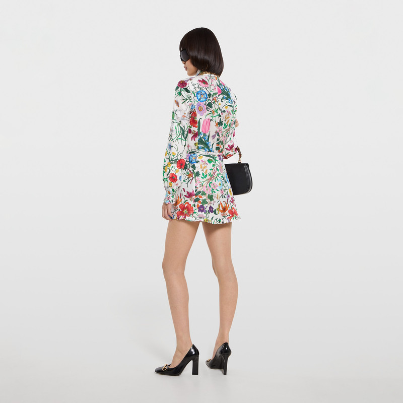 Printed silk twill dress 4