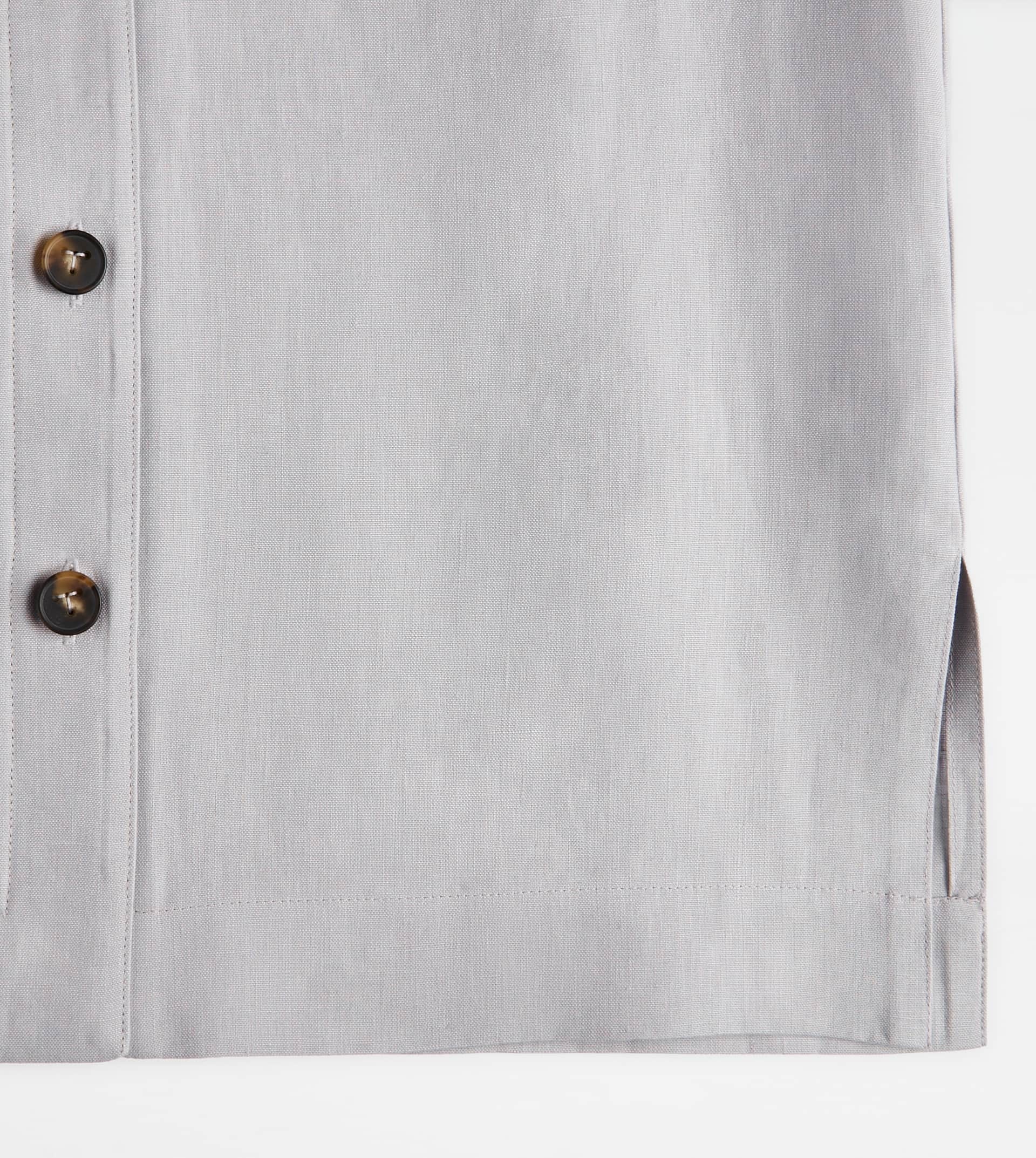 SHIRT IN LINEN - GREY - 10