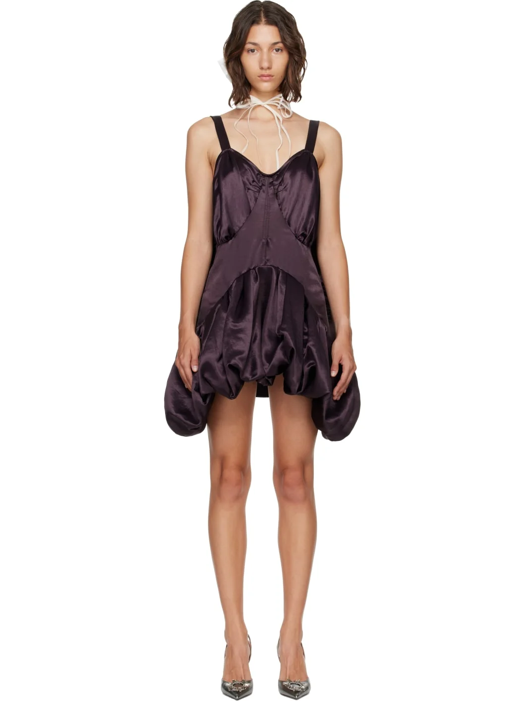 Brown Valerian Slip Minidress - 1