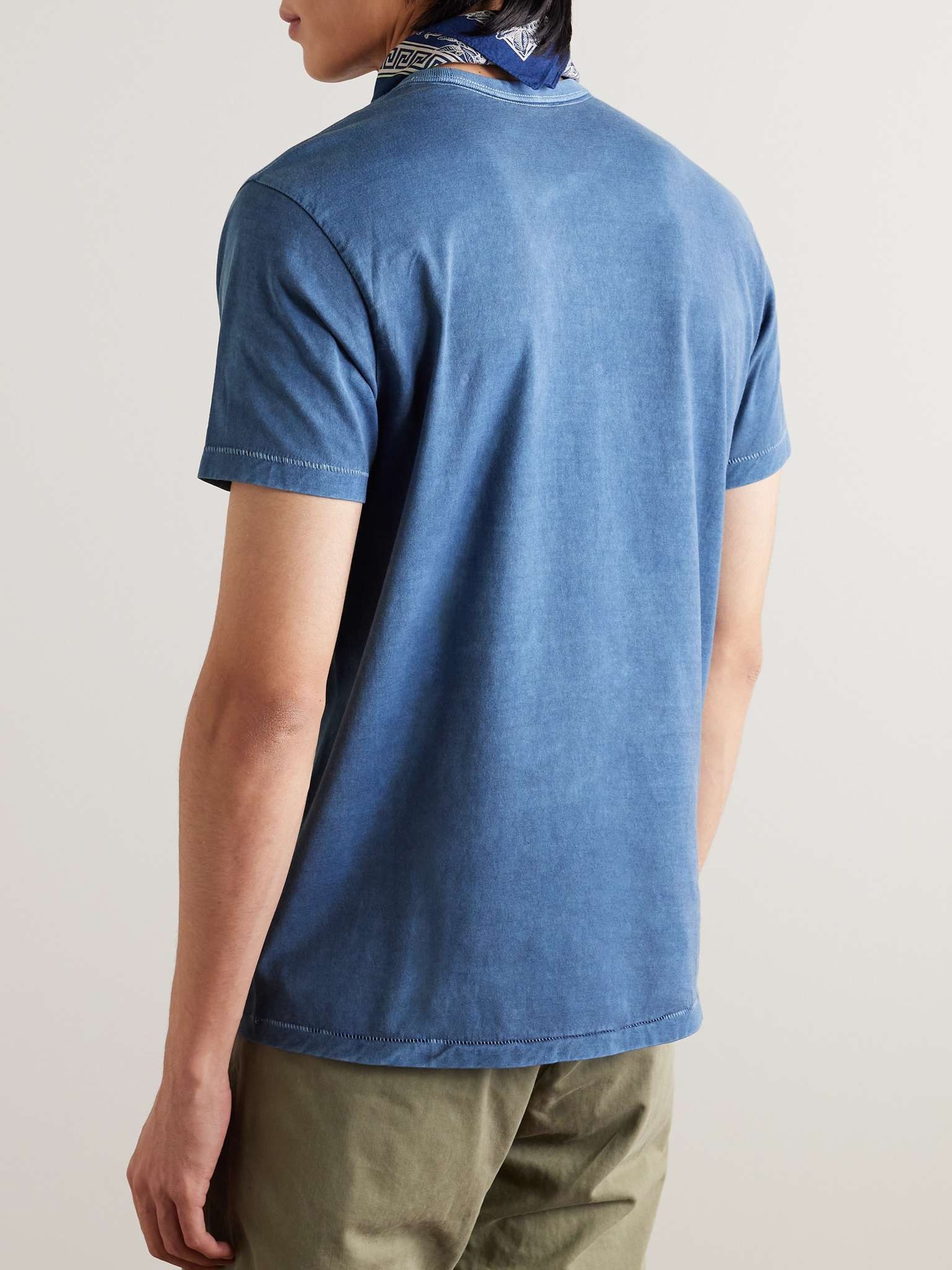 Logo-Flocked Cotton-Jersey T-Shirt - 3