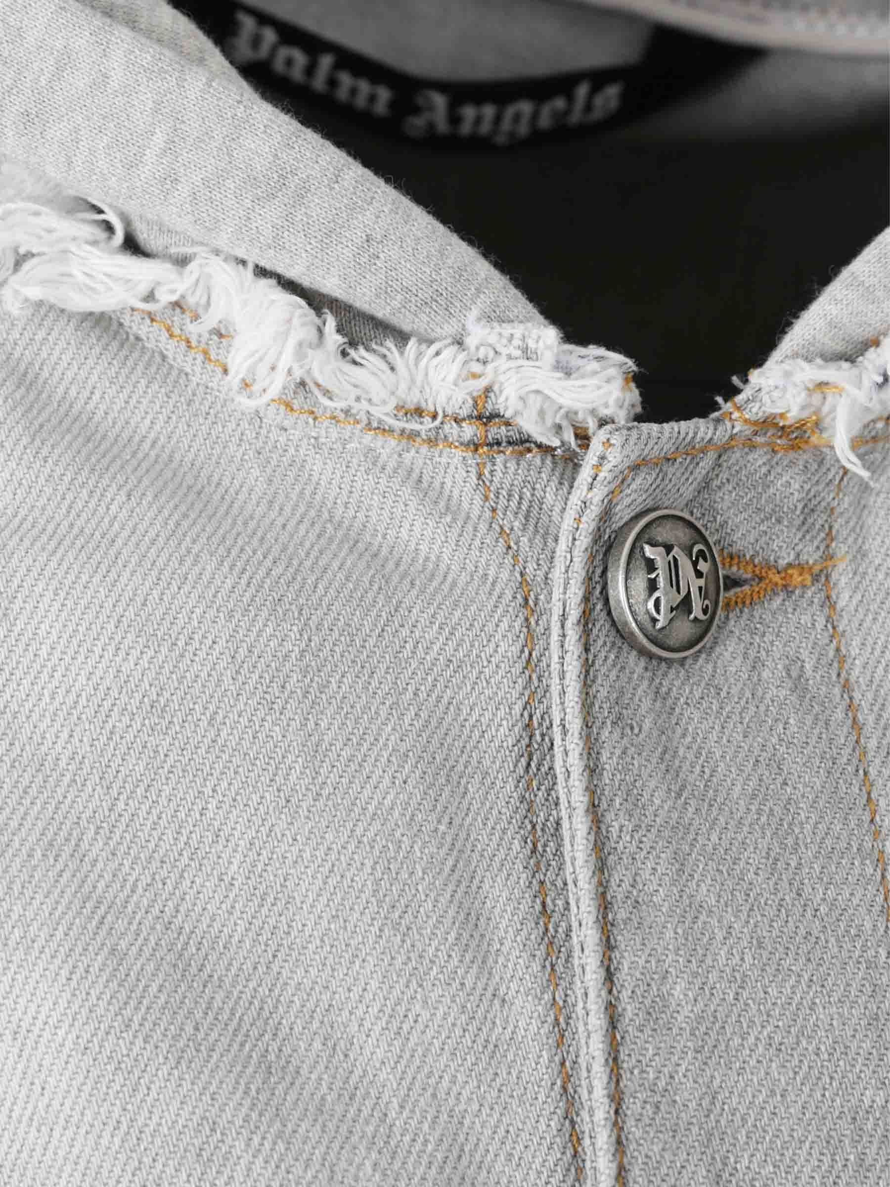 HOODED DENIM JACKET - 4