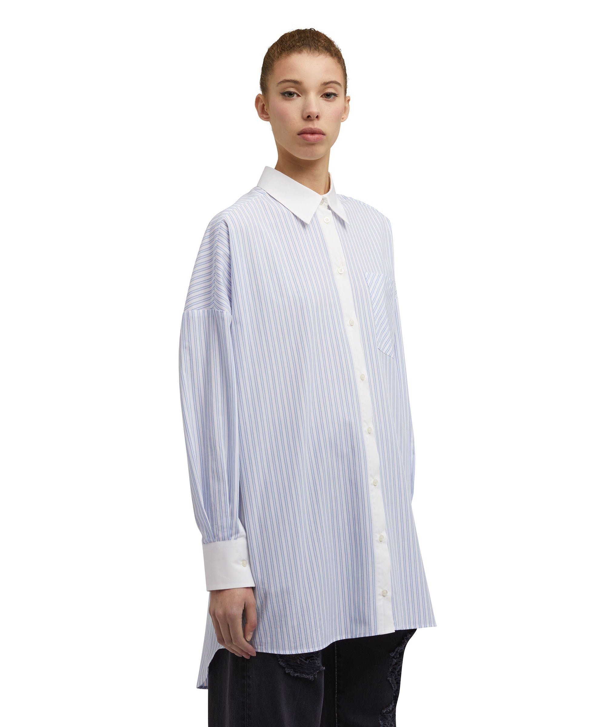 Poplin cotton striped dress - 3