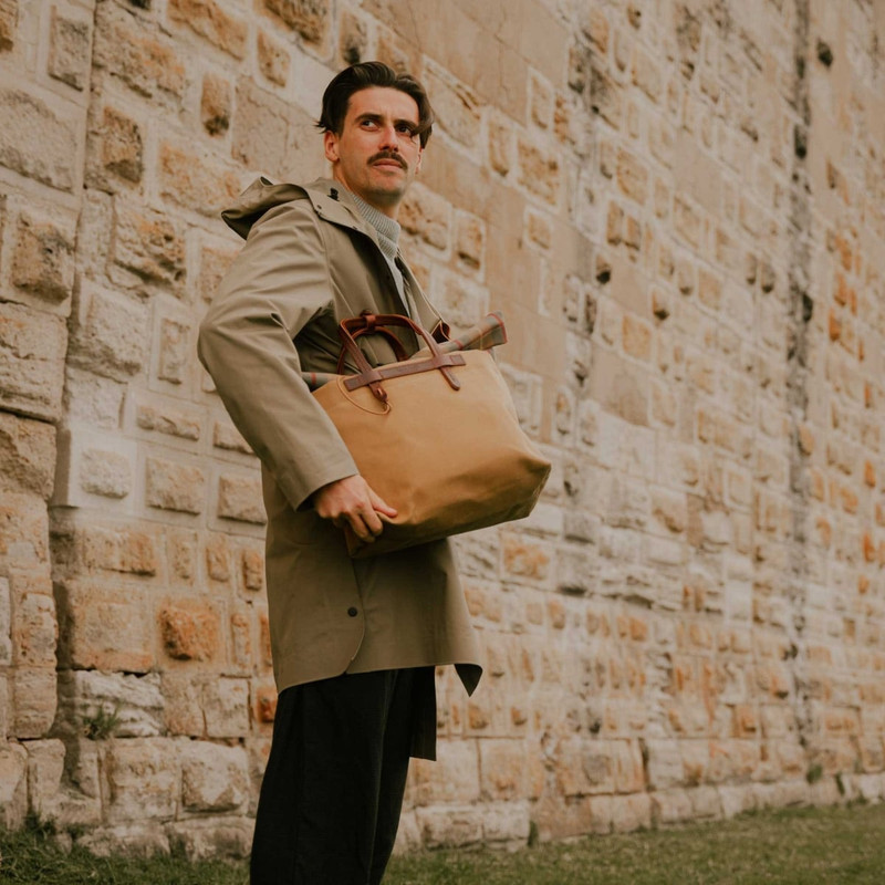 WOODY BUSINESS BAG - CHECK CAMEL 6
