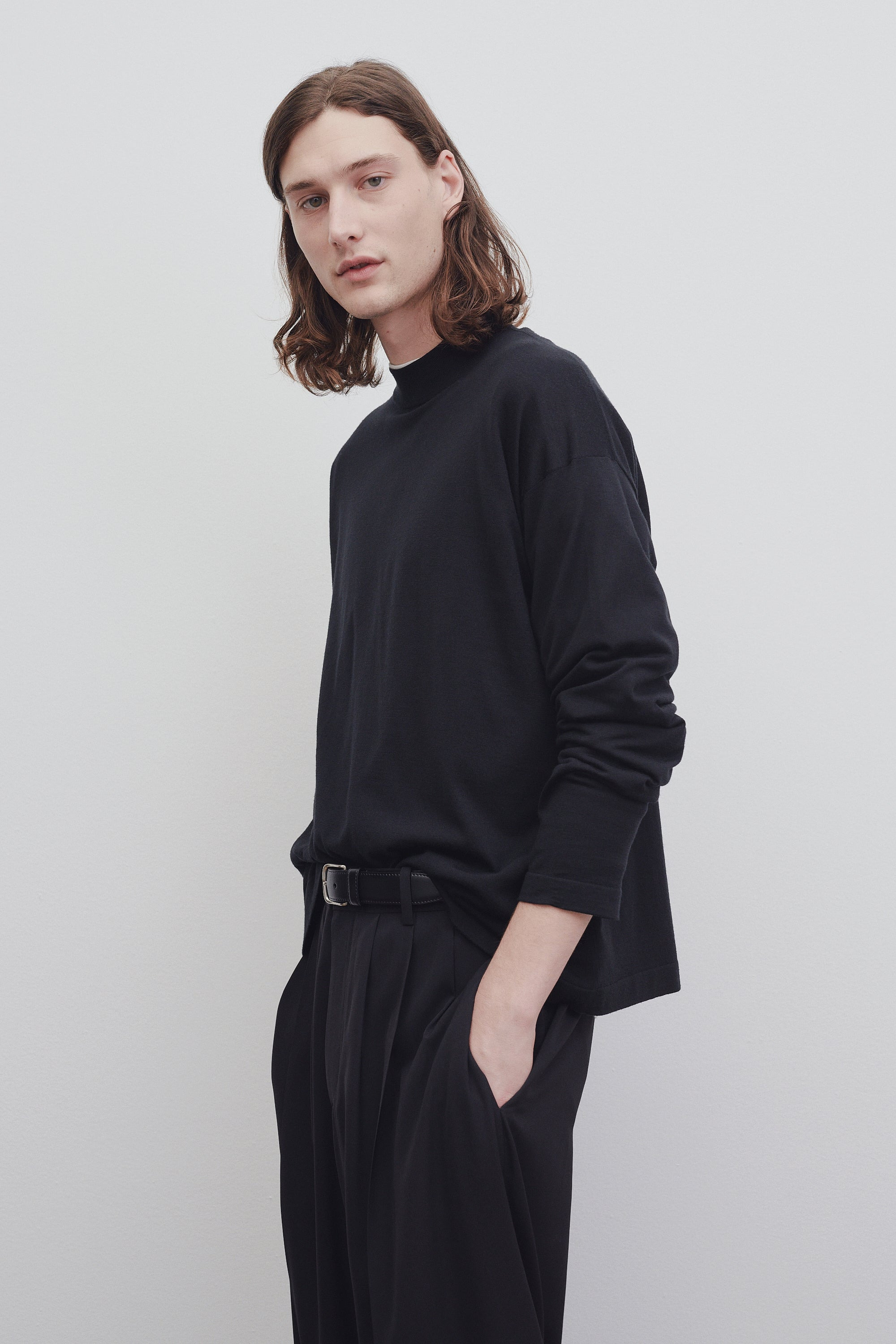 Delsie Mock Neck in Wool - 3