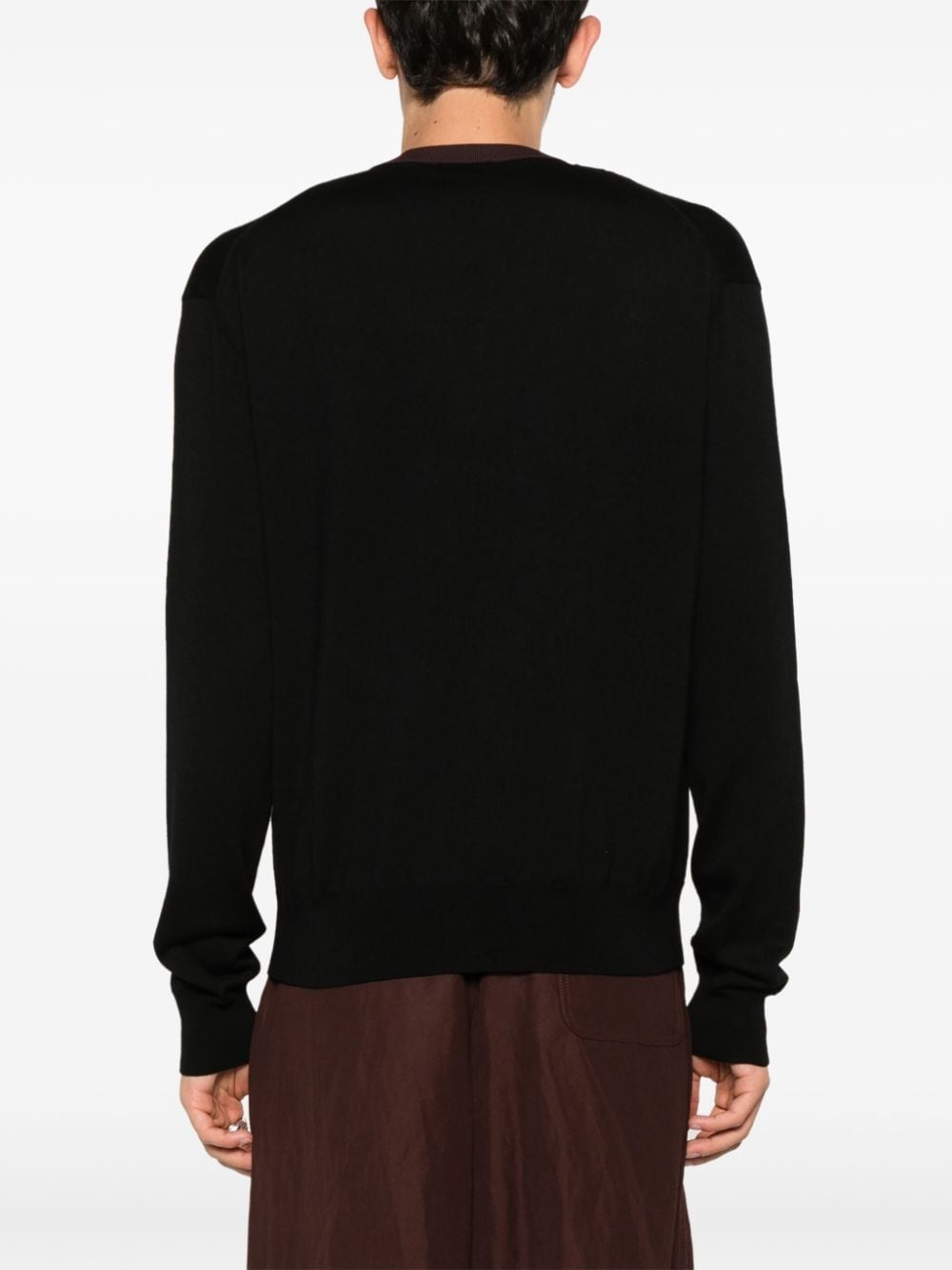 layered virgin wool-blend jumper - 4