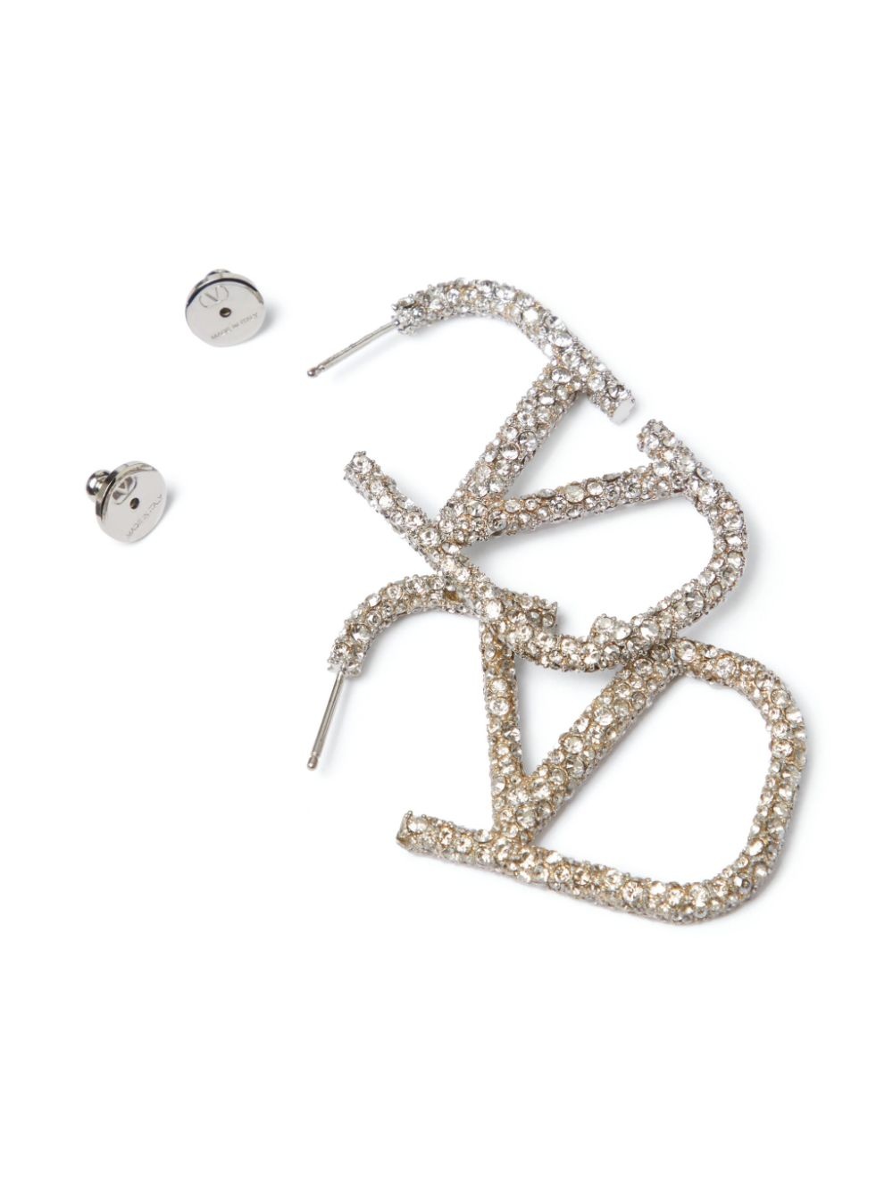 VLogo Signature crystal earrings - 4