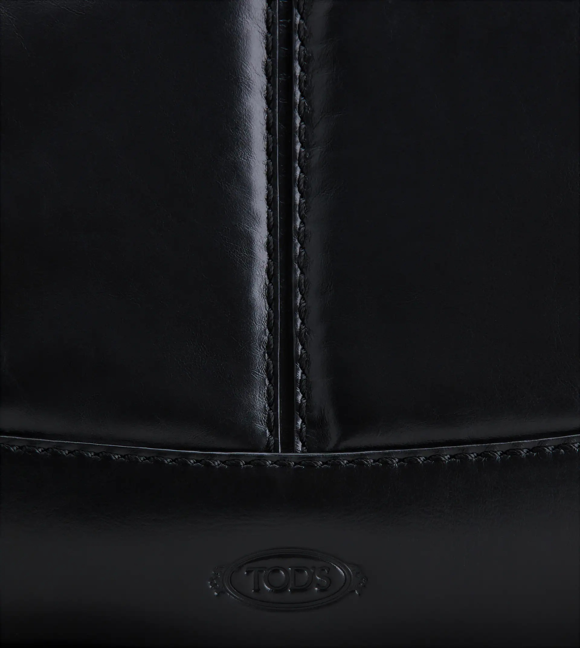 TOD'S SHIRT HOBO BAG  LARGE - BLACK - 5