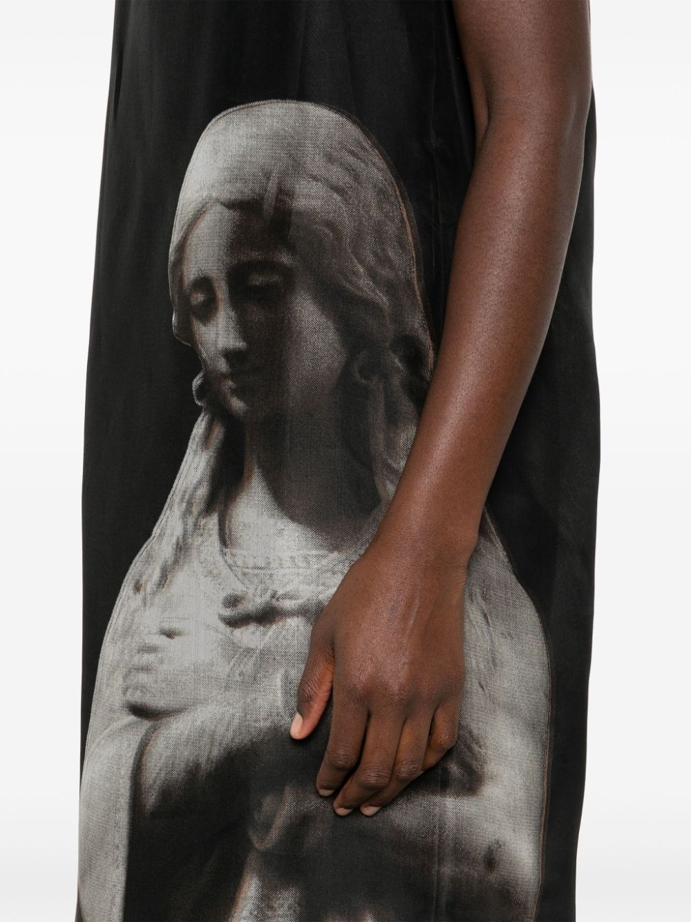 Roman statue-print midi dress - 5