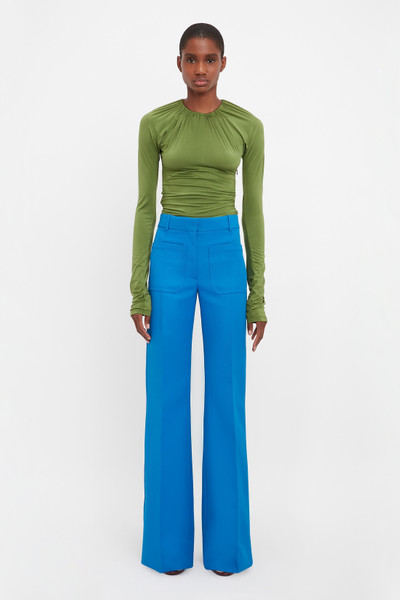 Victoria Beckham Alina Tailored Trouser In Sapphire Blue outlook