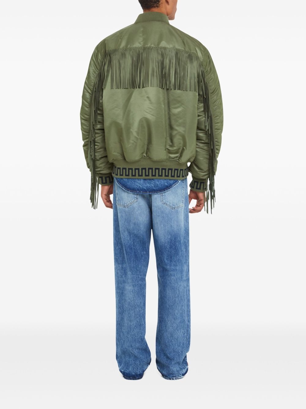 x Alpha Industries fringe-detailing bomber jacket - 5