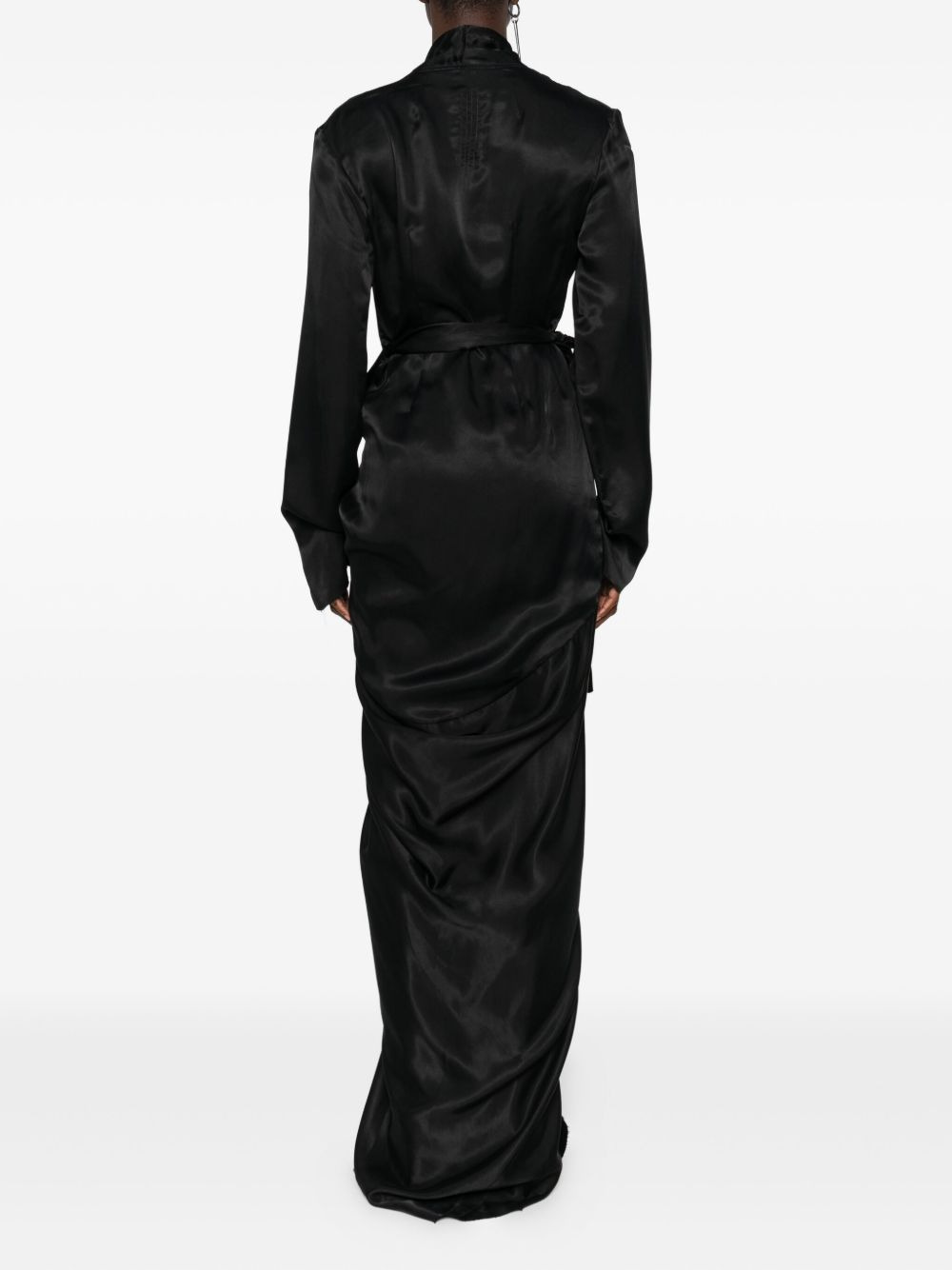 draped wrap dress - 4
