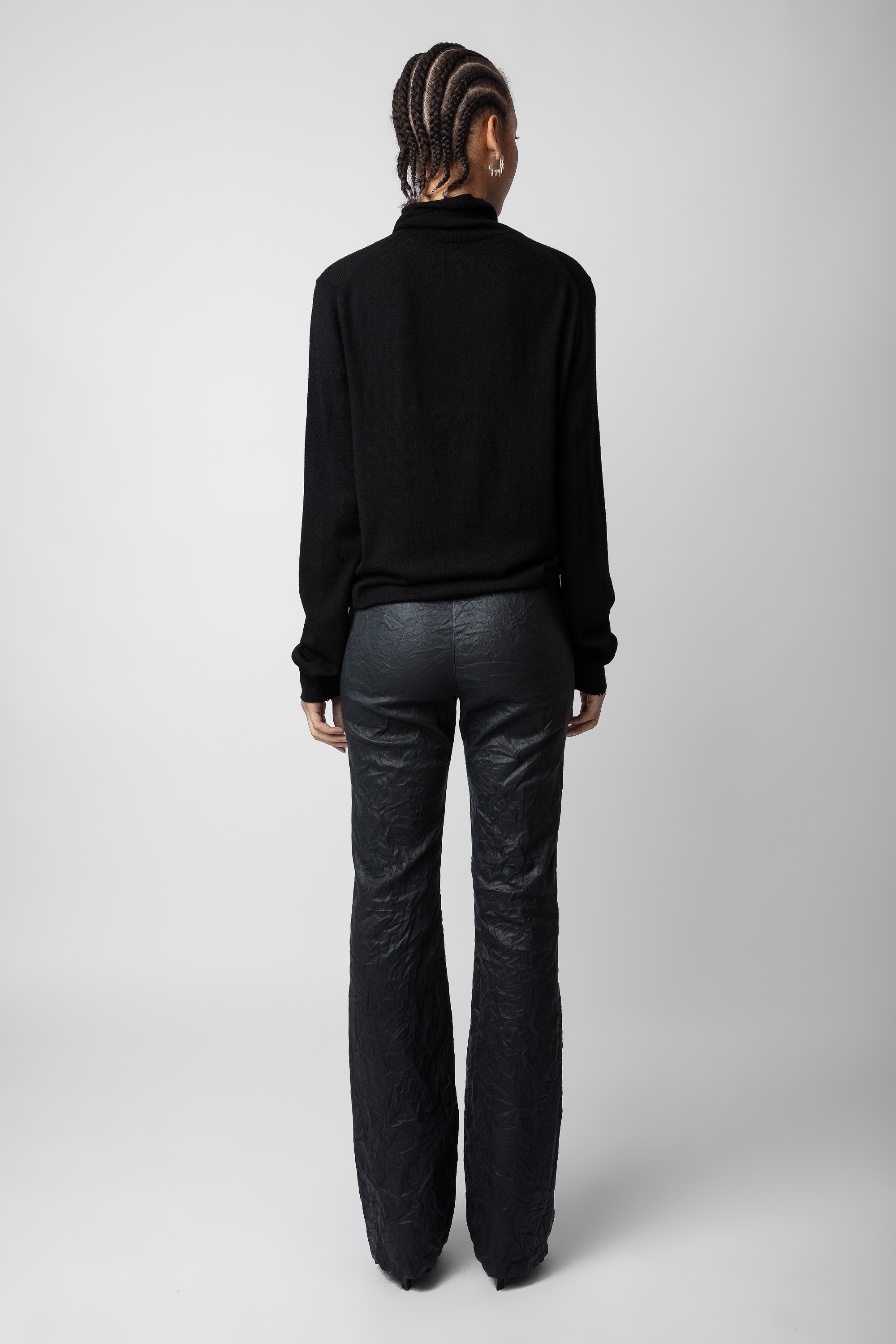 Pauline Crinkled Leather Pants - 5