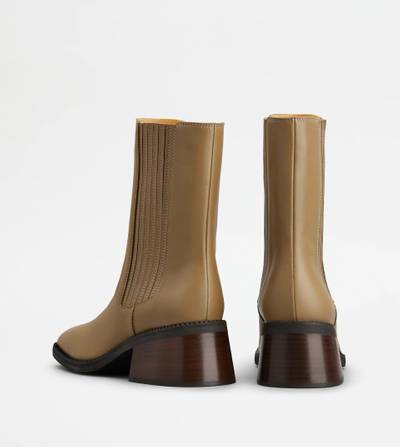 Tod's TOD'S CHELSEA BOOTS IN LEATHER - BEIGE outlook