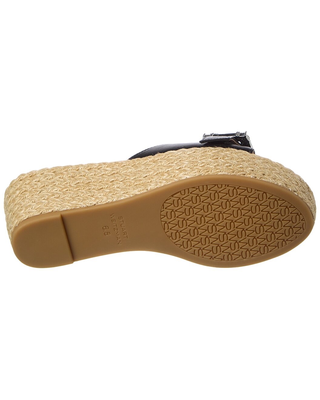 Stuart Weitzman June 75 Leather Wedge Sandal - 4