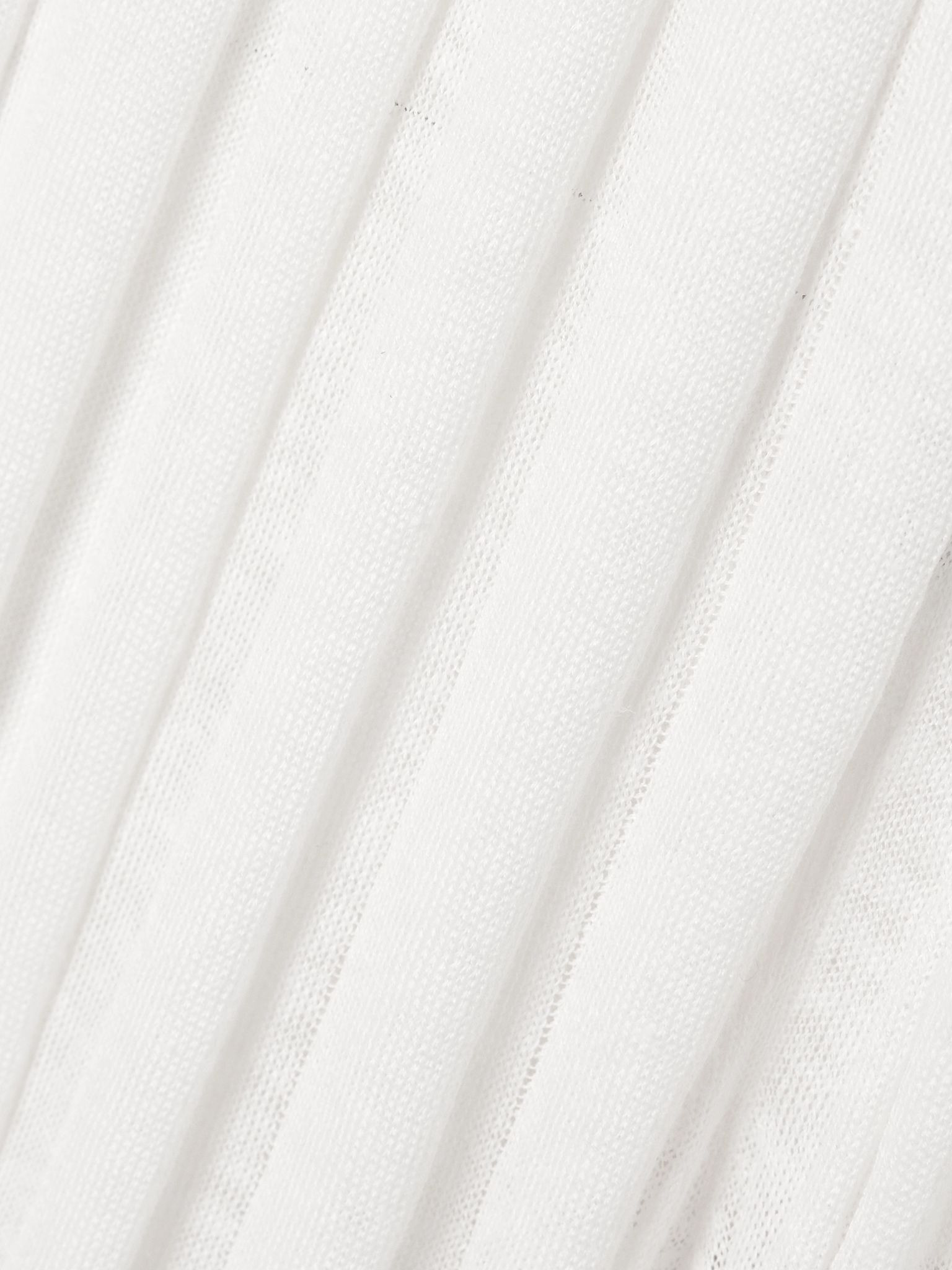 Wide-leg pleated linen pants White - 5