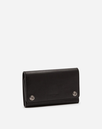 Dolce & Gabbana Cowhide biker wallet with chain detailing outlook