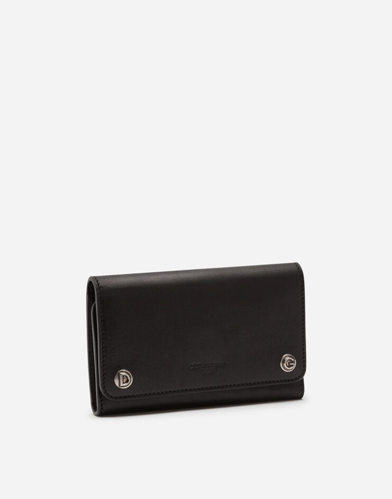 Dolce & Gabbana Cowhide biker wallet with chain detailing outlook