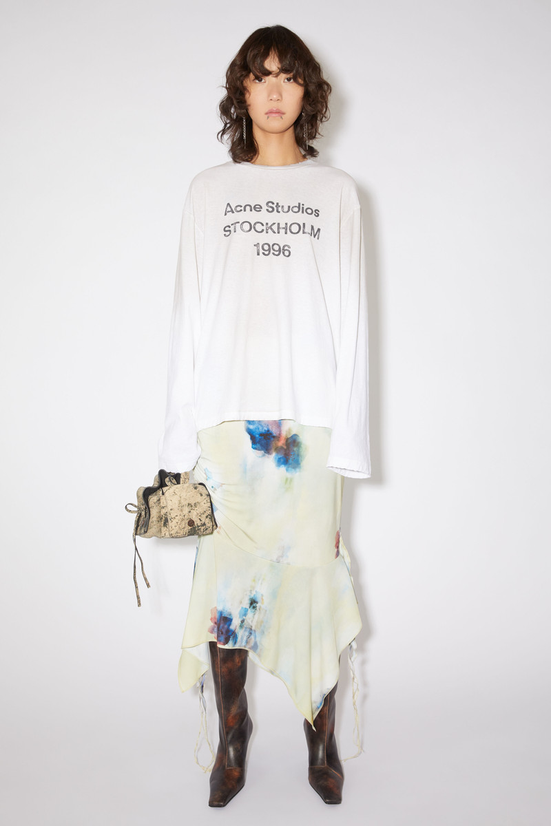 Acne Studios Printed asymmetric skirt - Light blue outlook