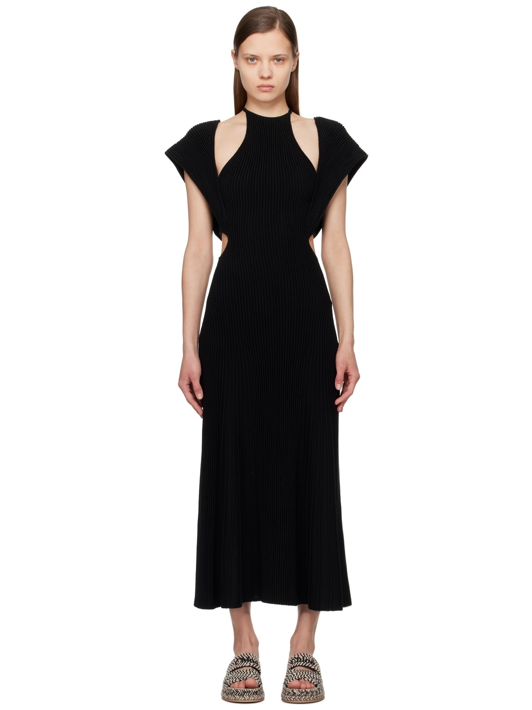 Black Cutout Maxi Dress - 1