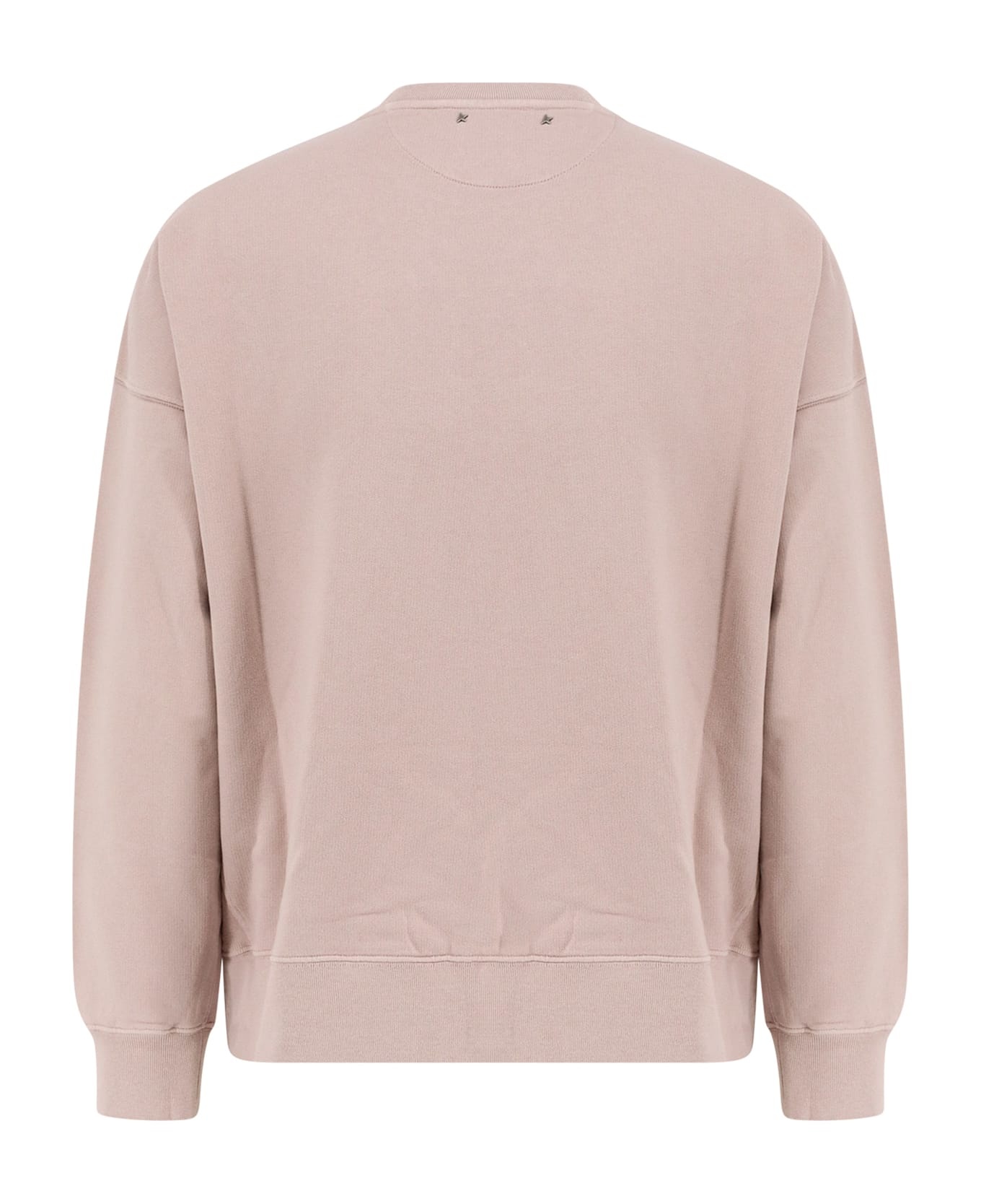 'college' Pink Cotton Sweatshirt - 2