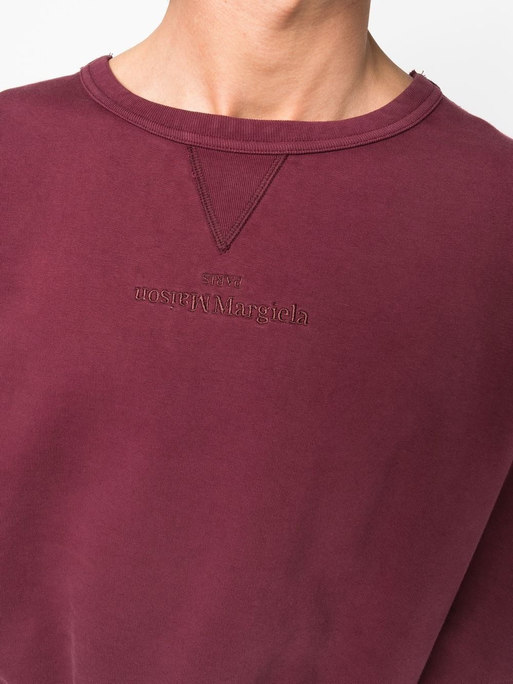 embroidered-logo detail sweatshirt - 5