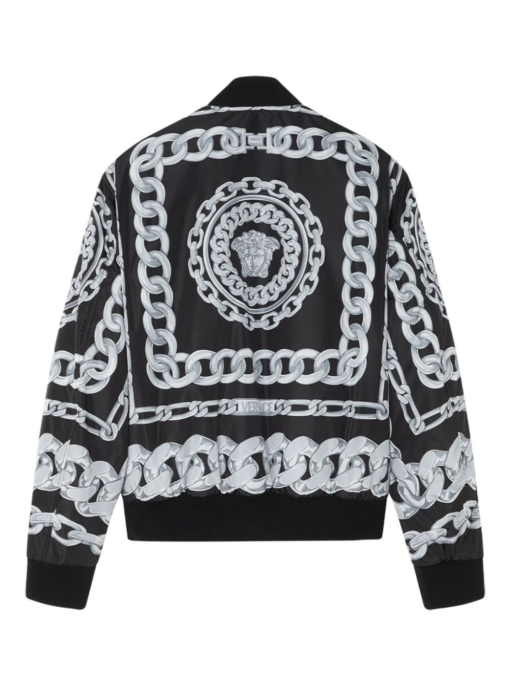 chain link-print bomber jacket - 4