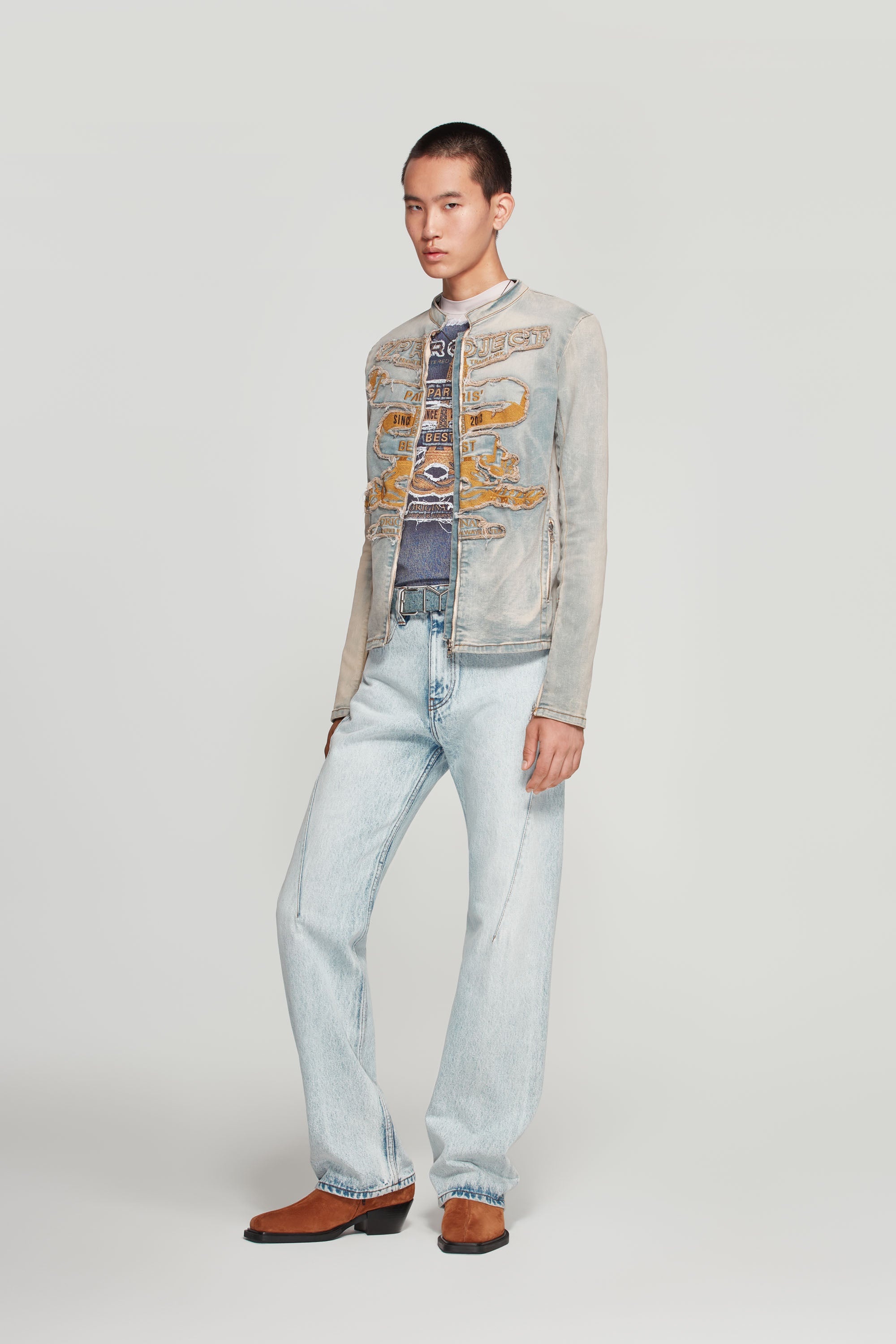 Paris' Best Zip Denim Jacket - 5