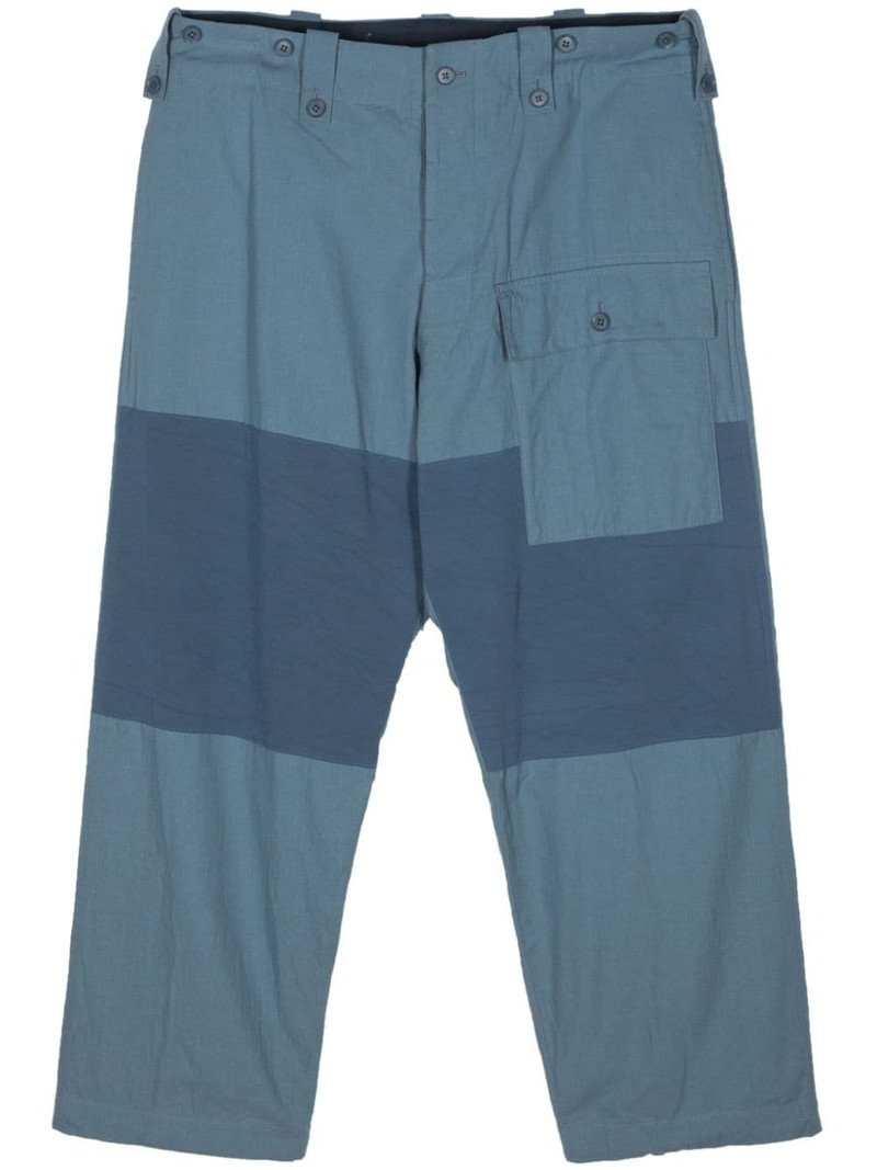 tapered cotton cargo trousers 1