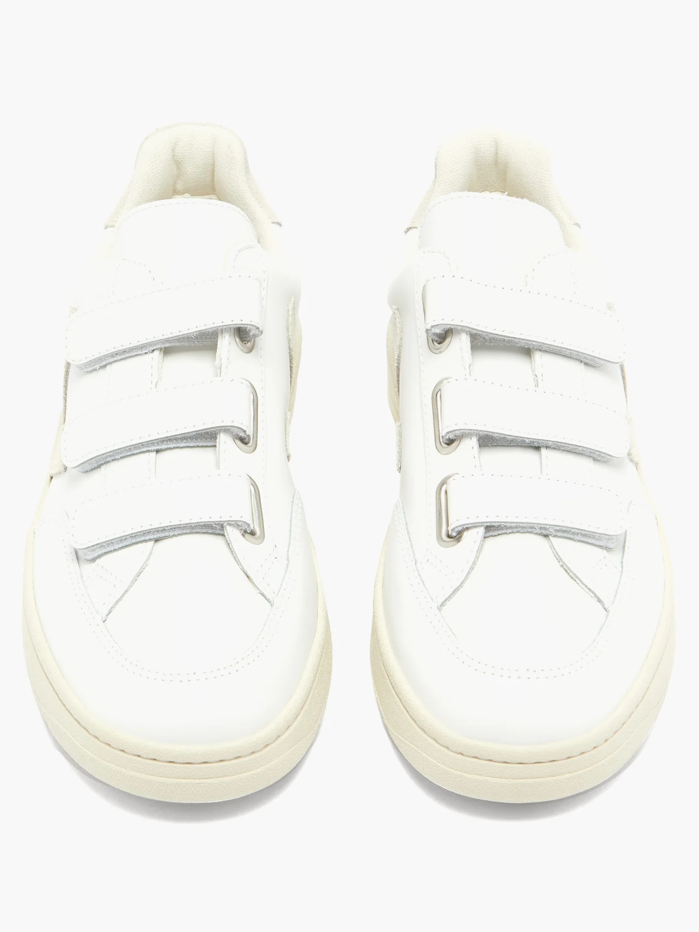 V-Lock Velcro-strap leather trainers - 5