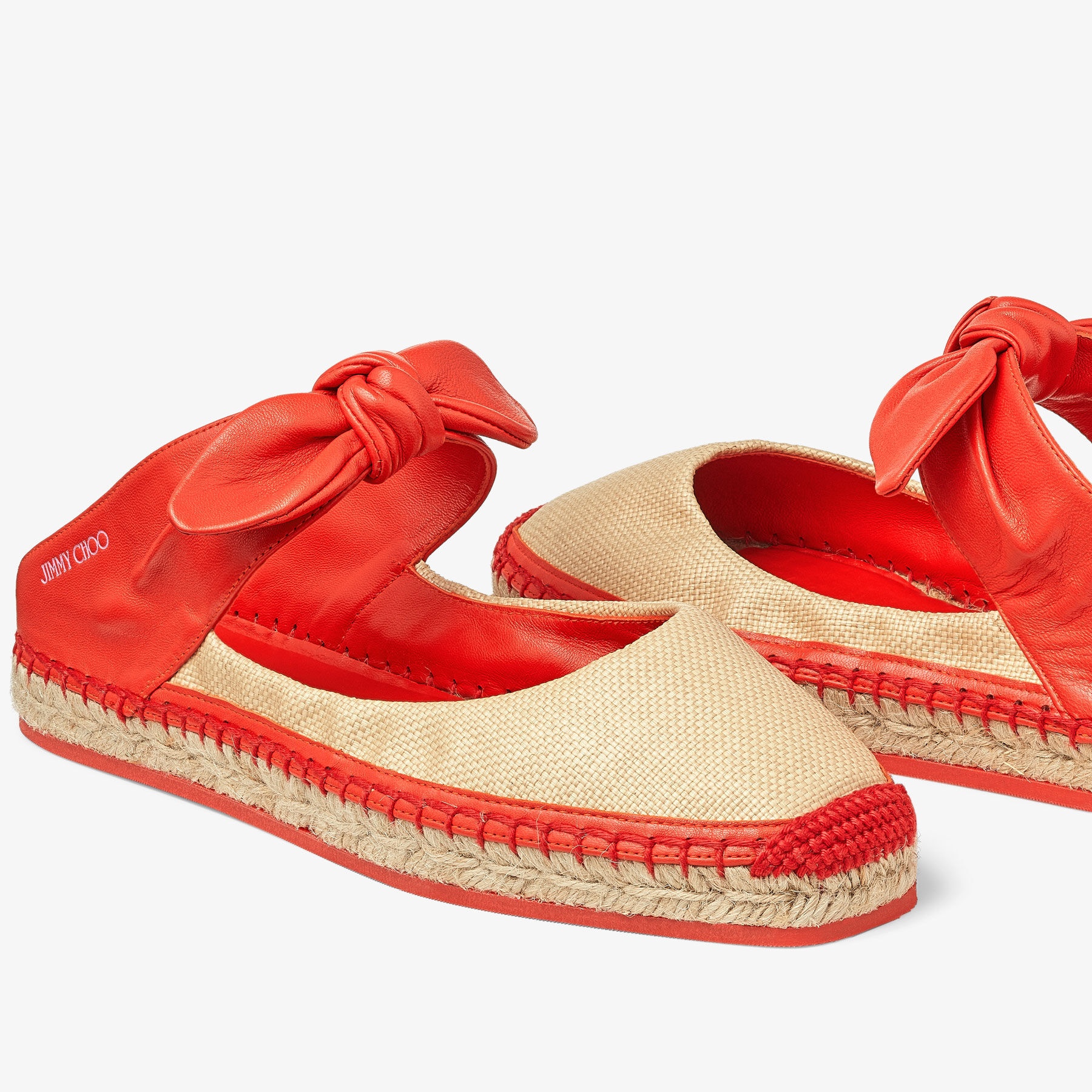 Reka Flat
Paprika/Natural Leather and Raffia Flats - 3