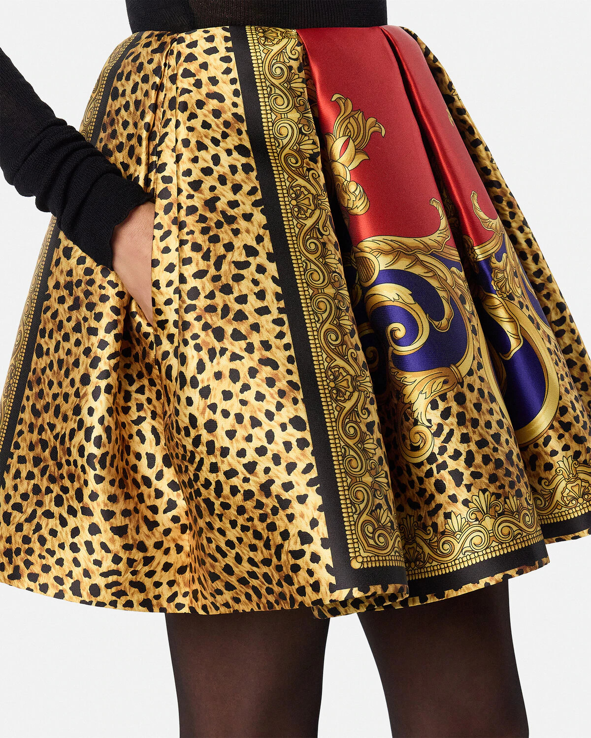 Cheetah Barocco Silk Duchesse Ballet Skirt - 3