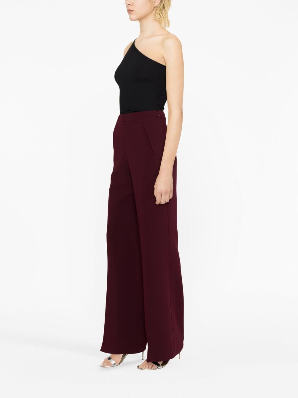 high-waist flared trousers - 3