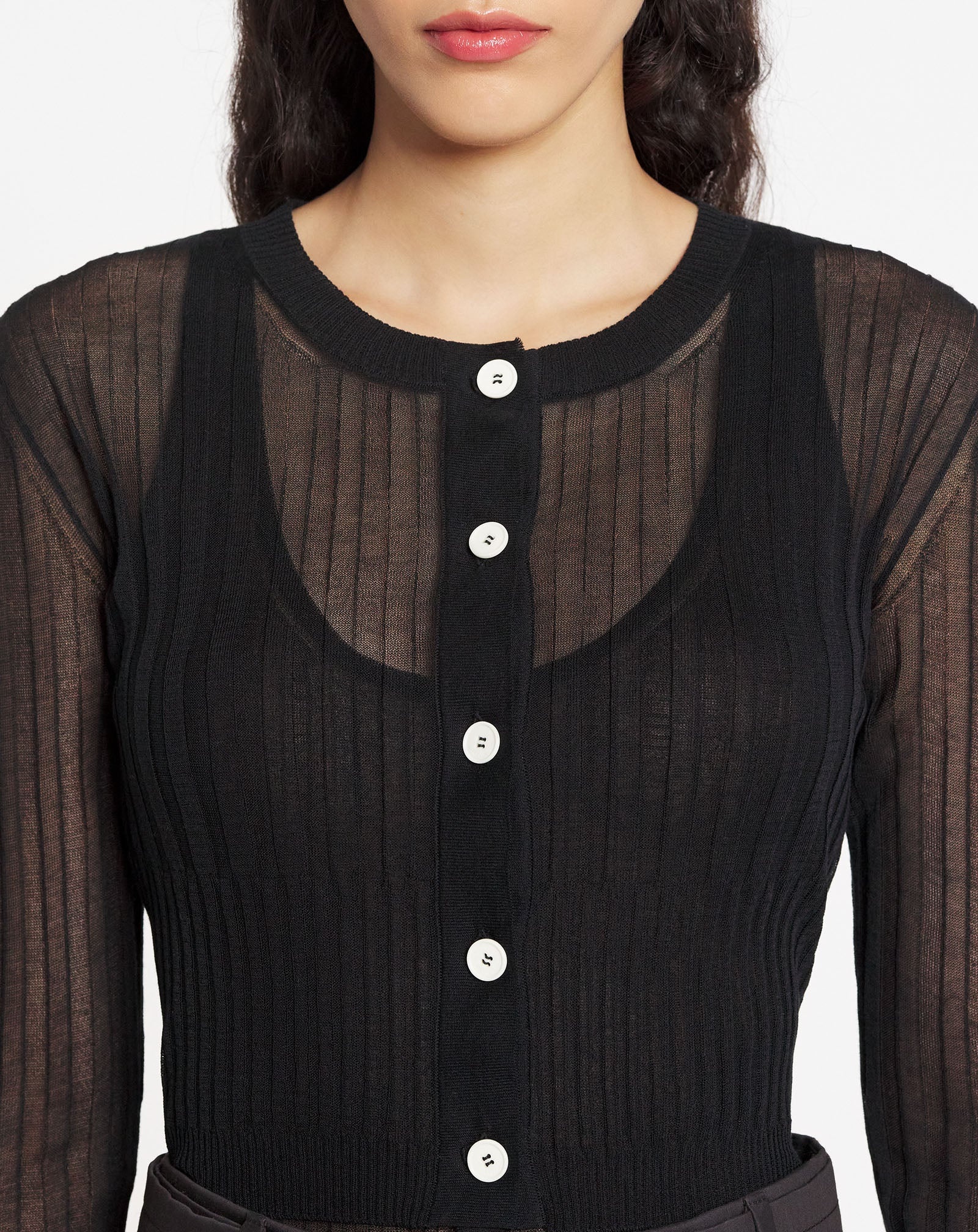 COTTON AND SILK CARDIGAN - 5