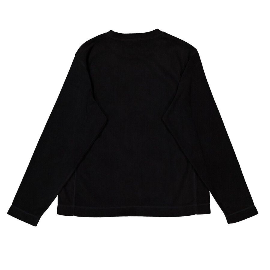 Rains Men's Black Addis Fleece Crewneck Sweatshirt - 7