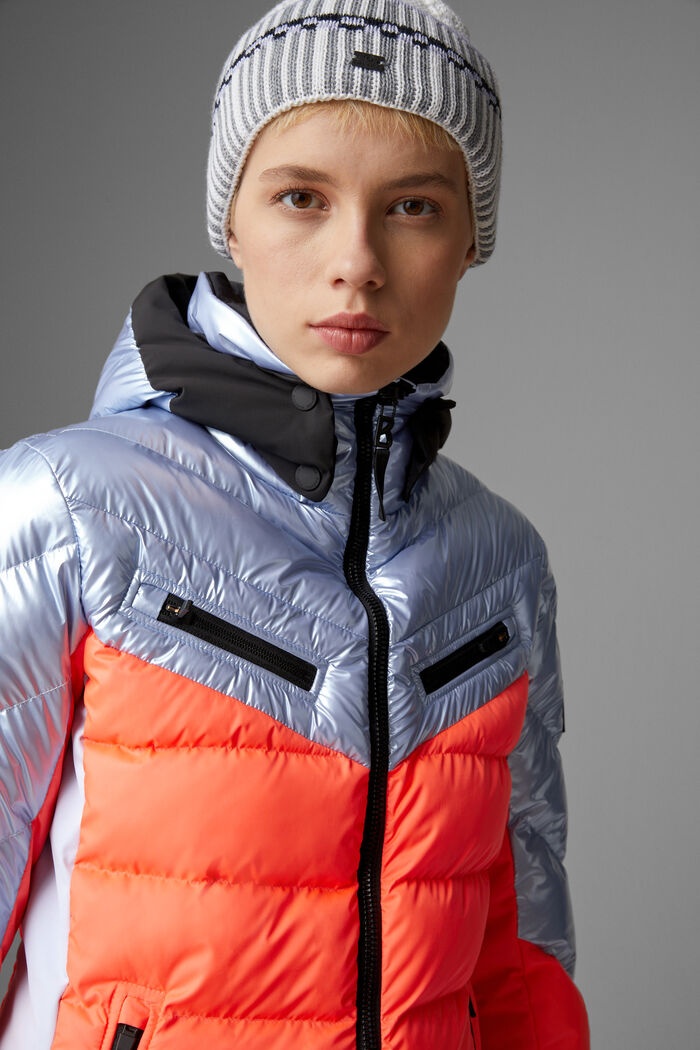 Farina Ski jacket in Ice blue/Orange - 5