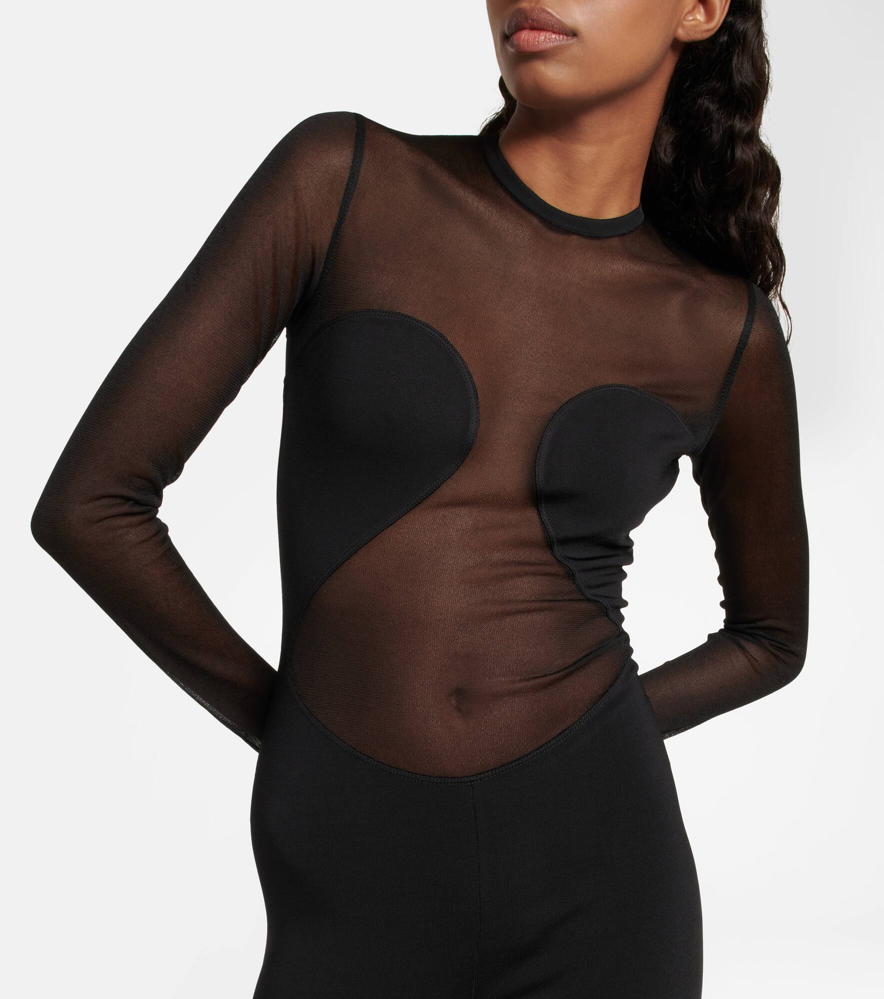 Semi-sheer bodysuit - 6