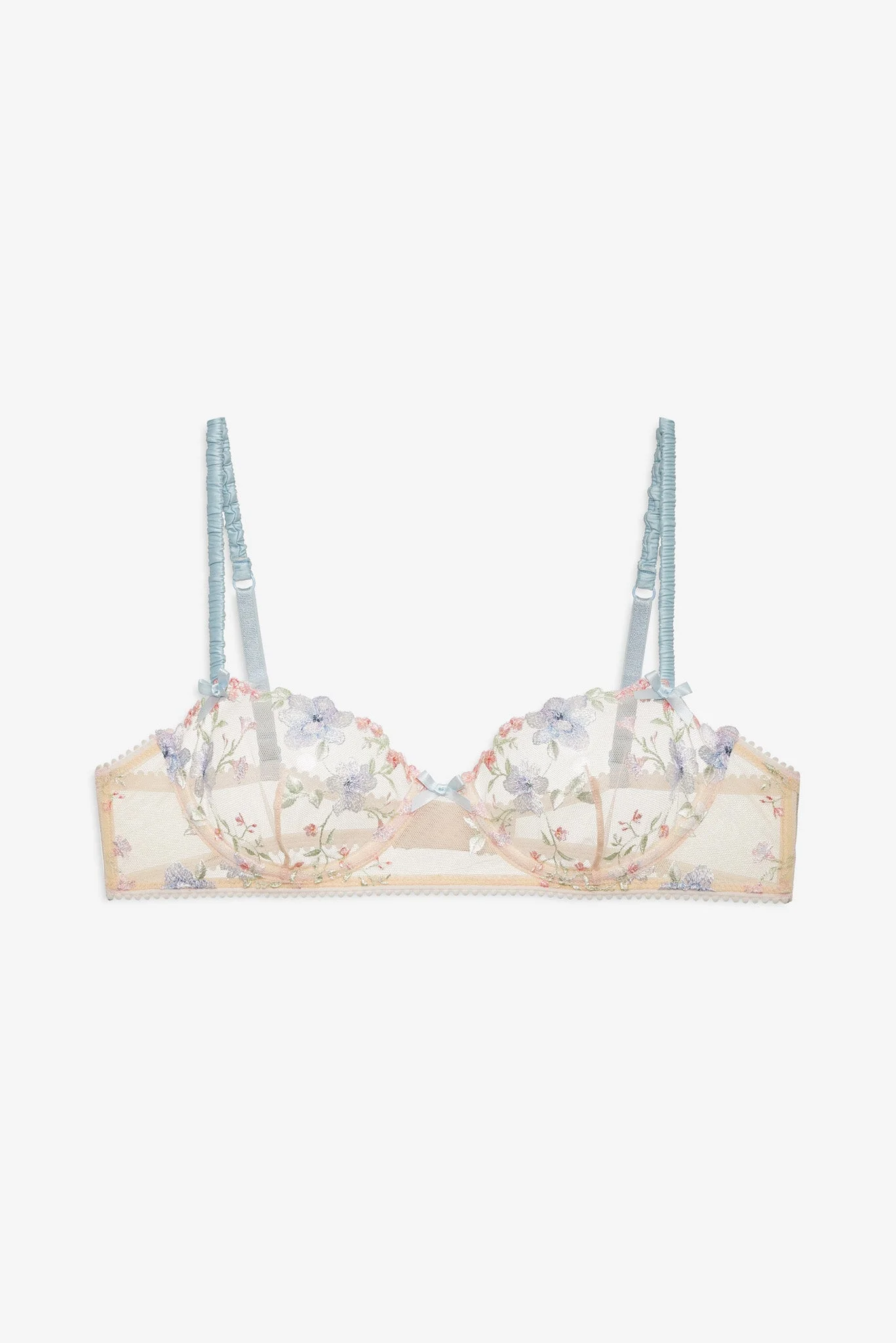 Peachy Keen Floral Underwire Bra - 1