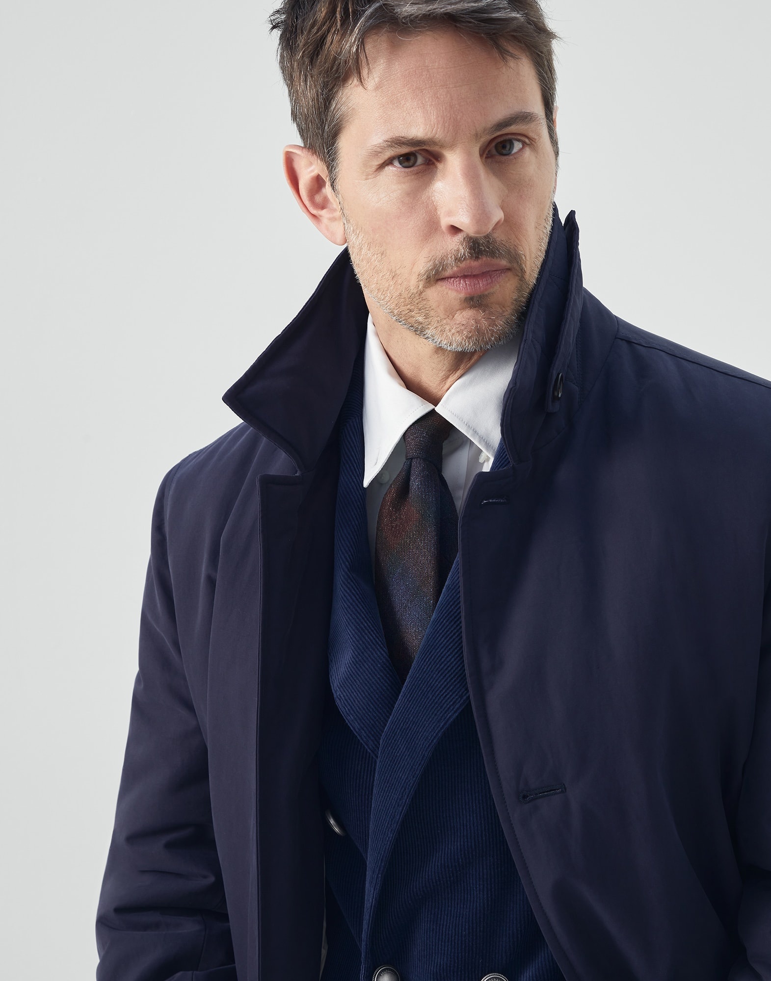 Wool, cashmere and silk tartan flannel tie - 3