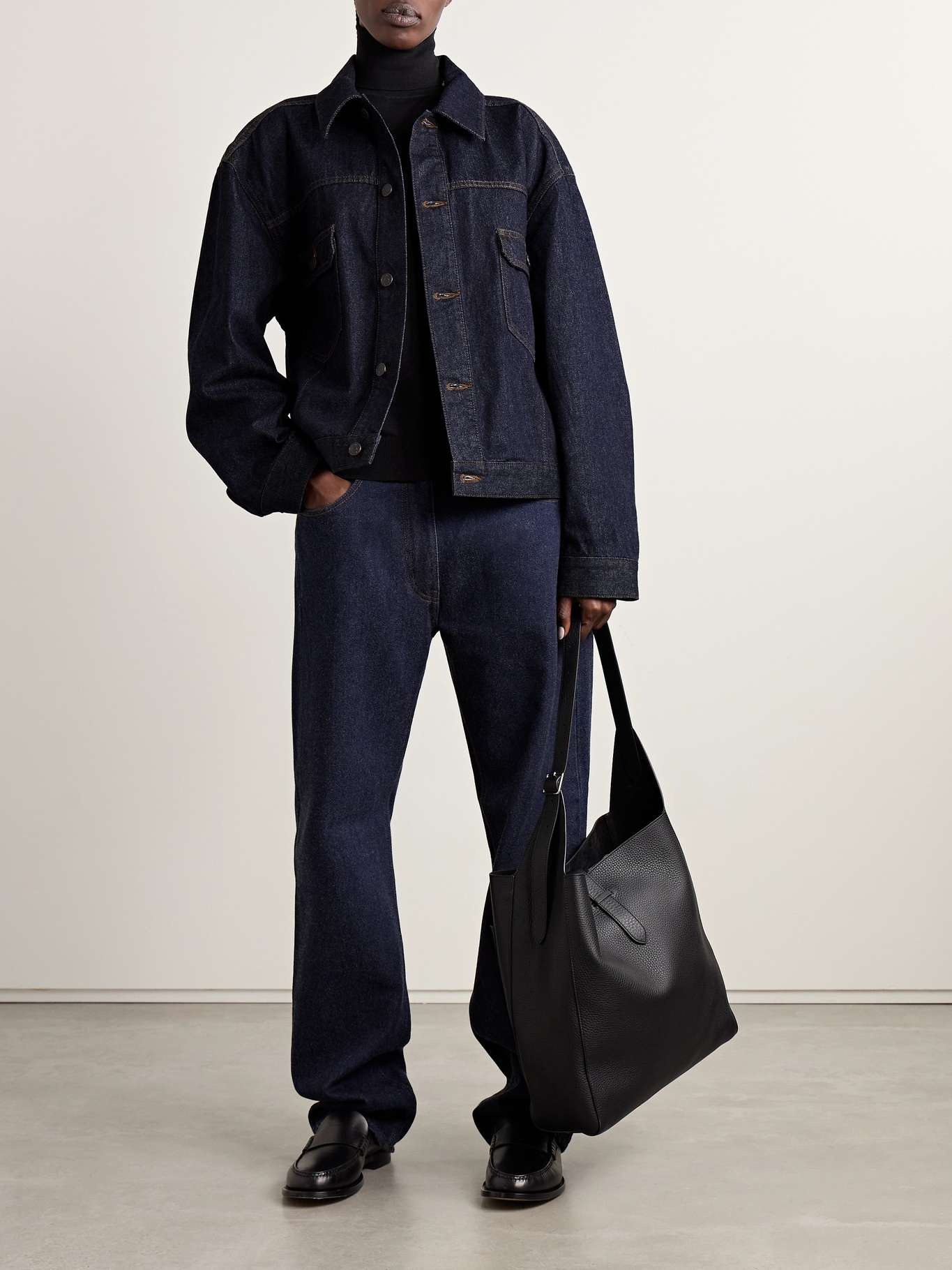 (新作）The Row Ness 日本製デニムジャケット Ness Jacket Blue in Cotton – The Row
